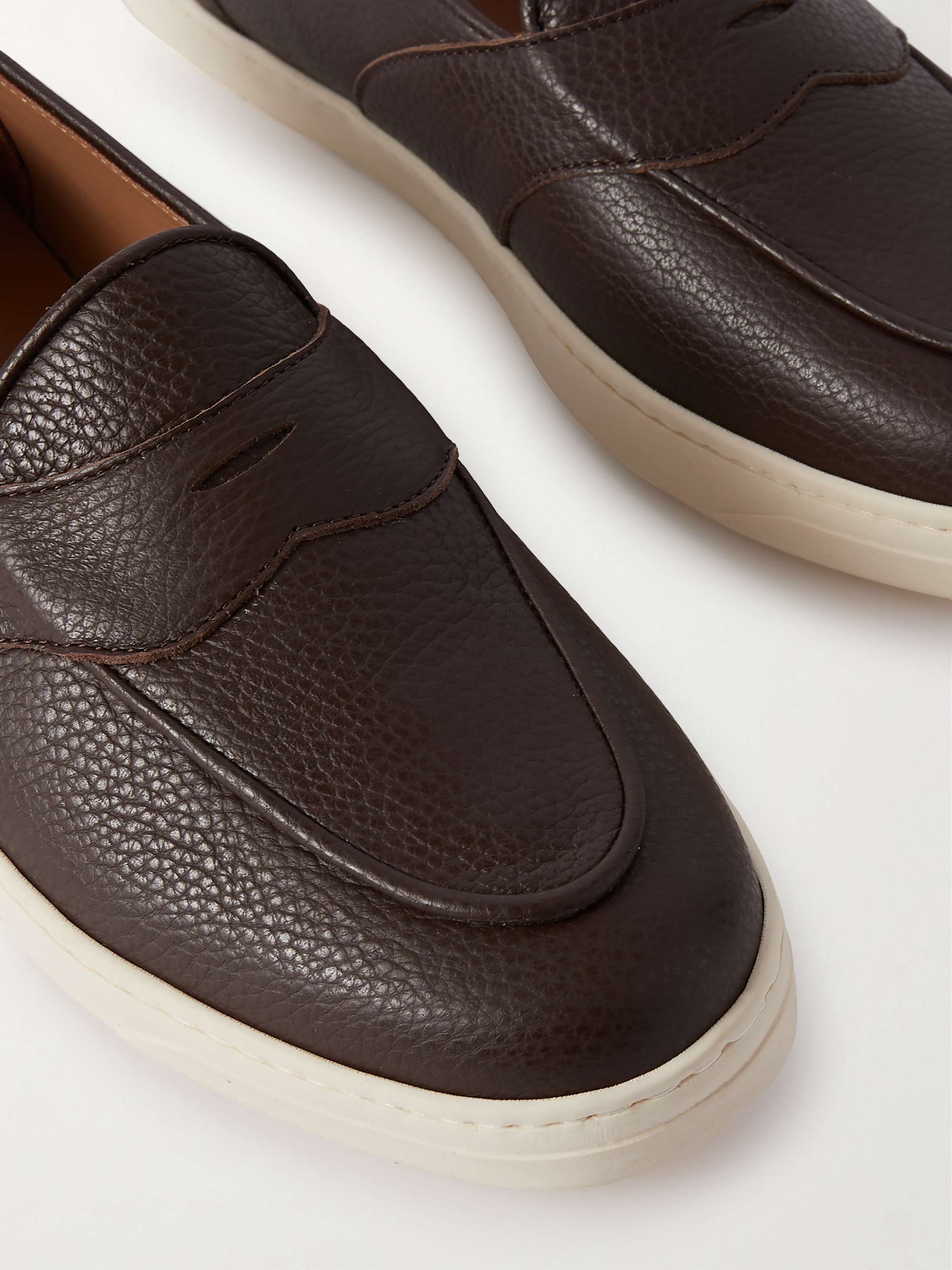 GEORGE CLEVERLEY Joey Full-Grain Leather Penny Loafers | MR PORTER