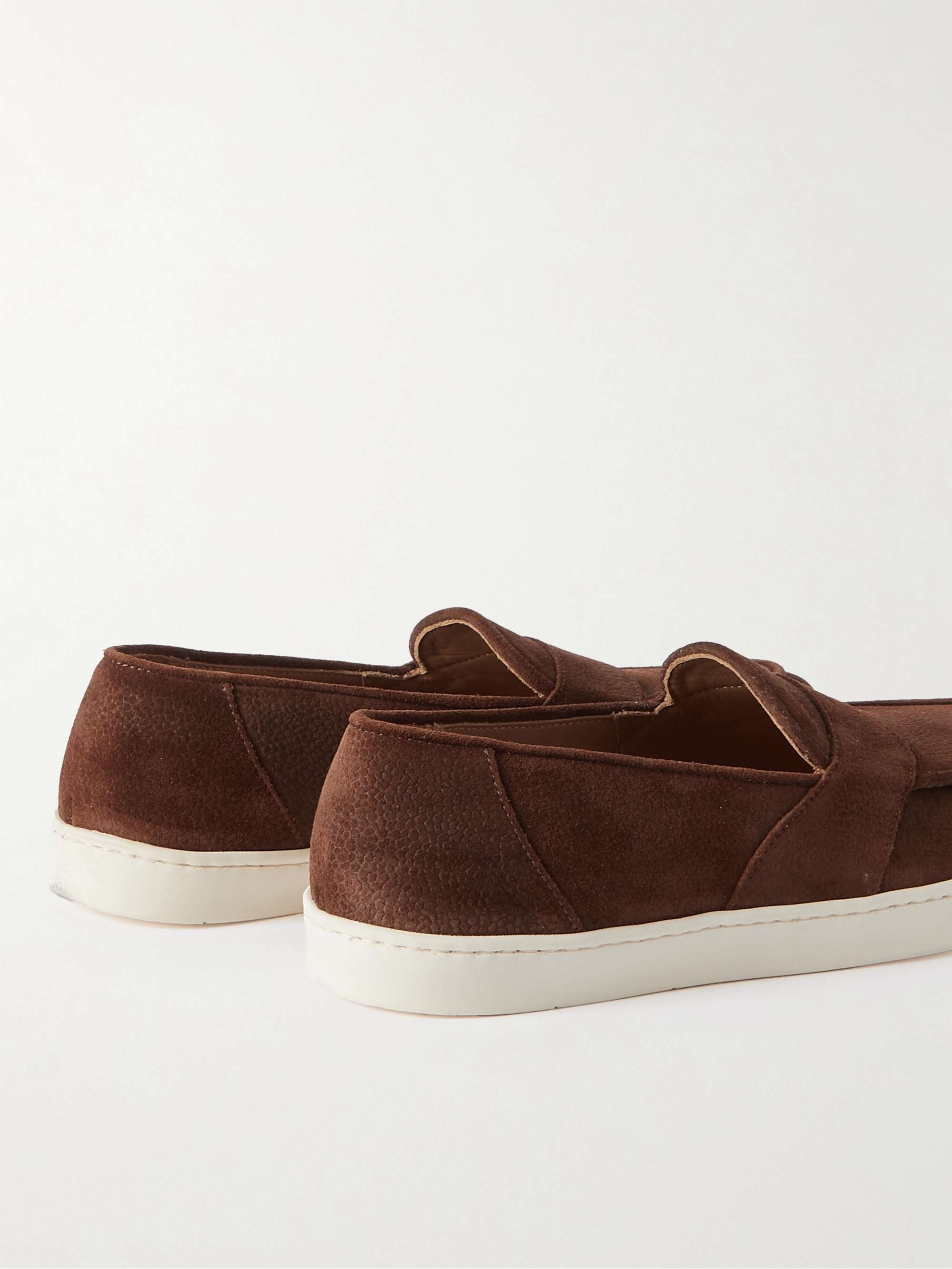 GEORGE CLEVERLEY Joey Full-Grain Suede Penny Loafers