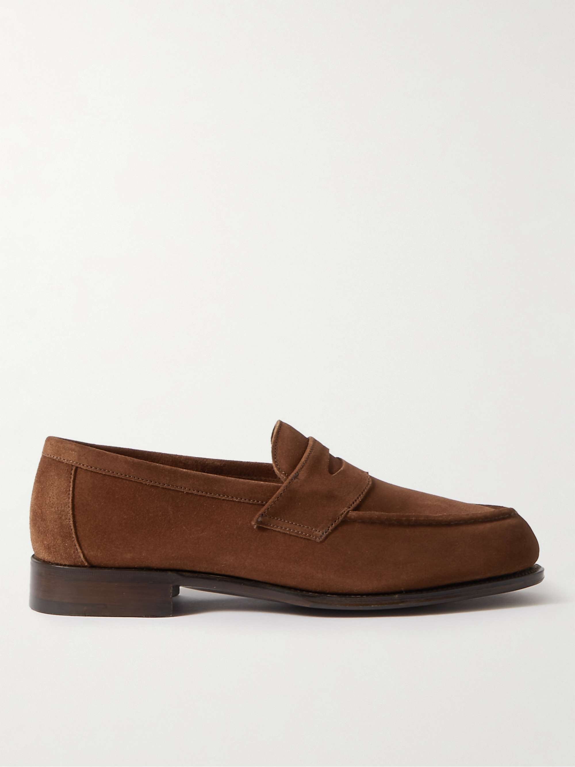 GEORGE CLEVERLEY Cannes Suede Penny Loafers