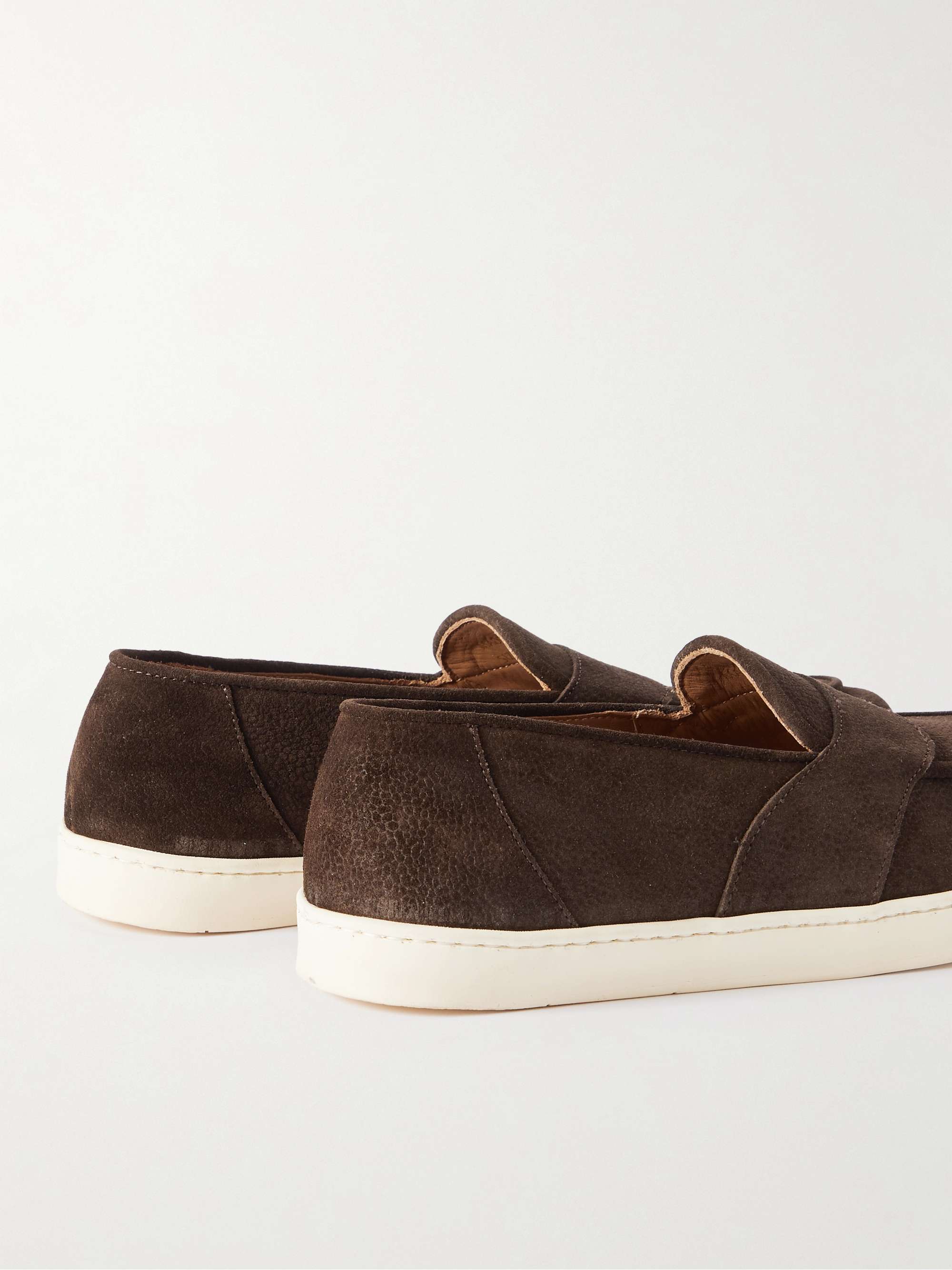 GEORGE CLEVERLEY Joey Full-Grain Suede Penny Loafers