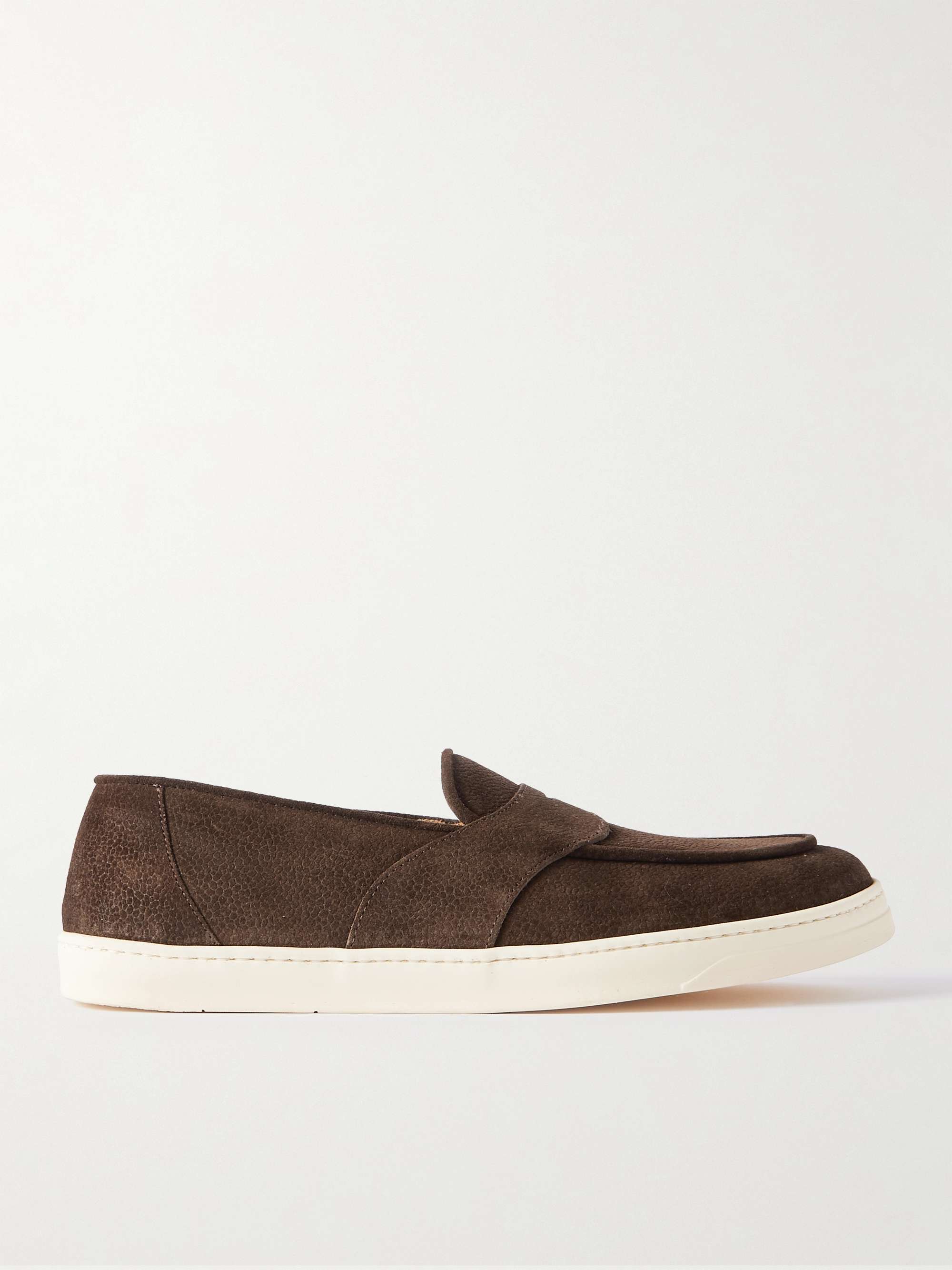 GEORGE CLEVERLEY Joey Full-Grain Suede Penny Loafers