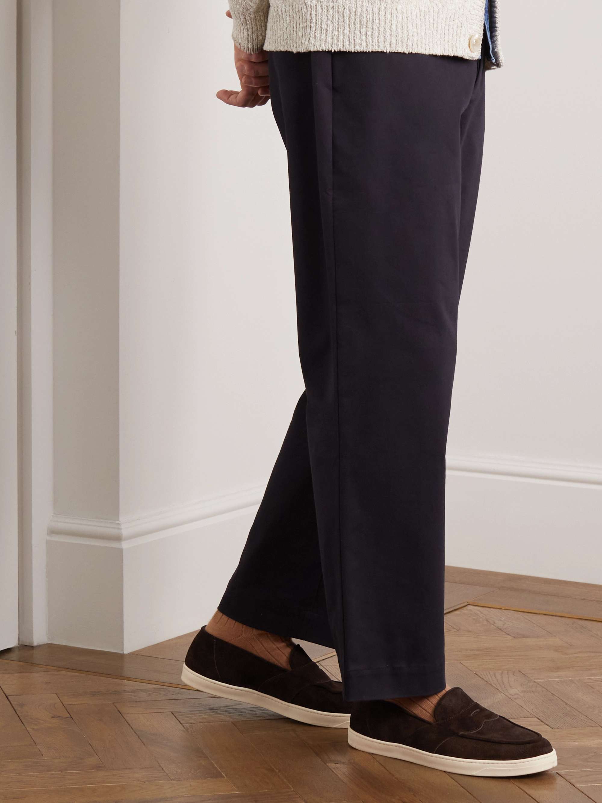 GEORGE CLEVERLEY Joey Full-Grain Suede Penny Loafers
