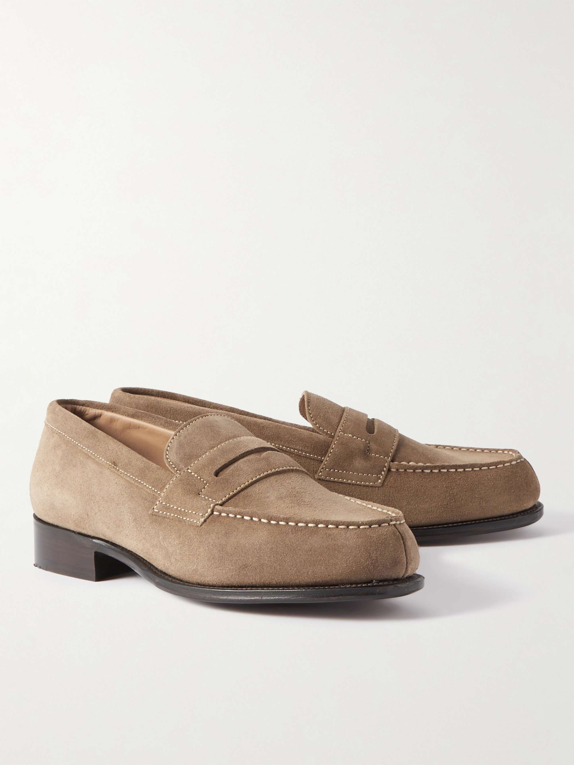 GEORGE CLEVERLEY Cannes Suede Penny Loafers