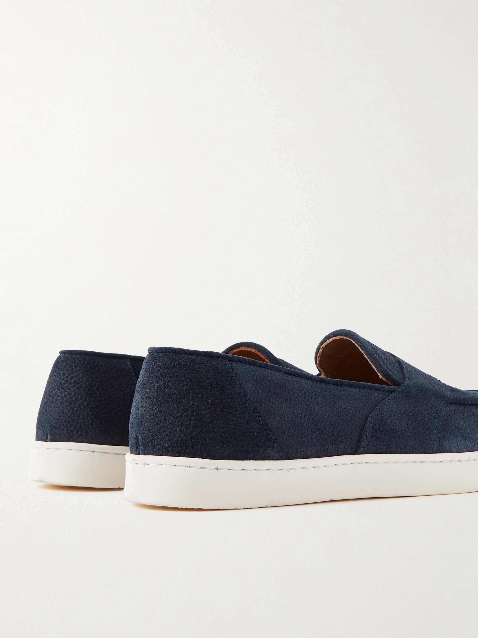 GEORGE CLEVERLEY Joey Full-Grain Suede Penny Loafers