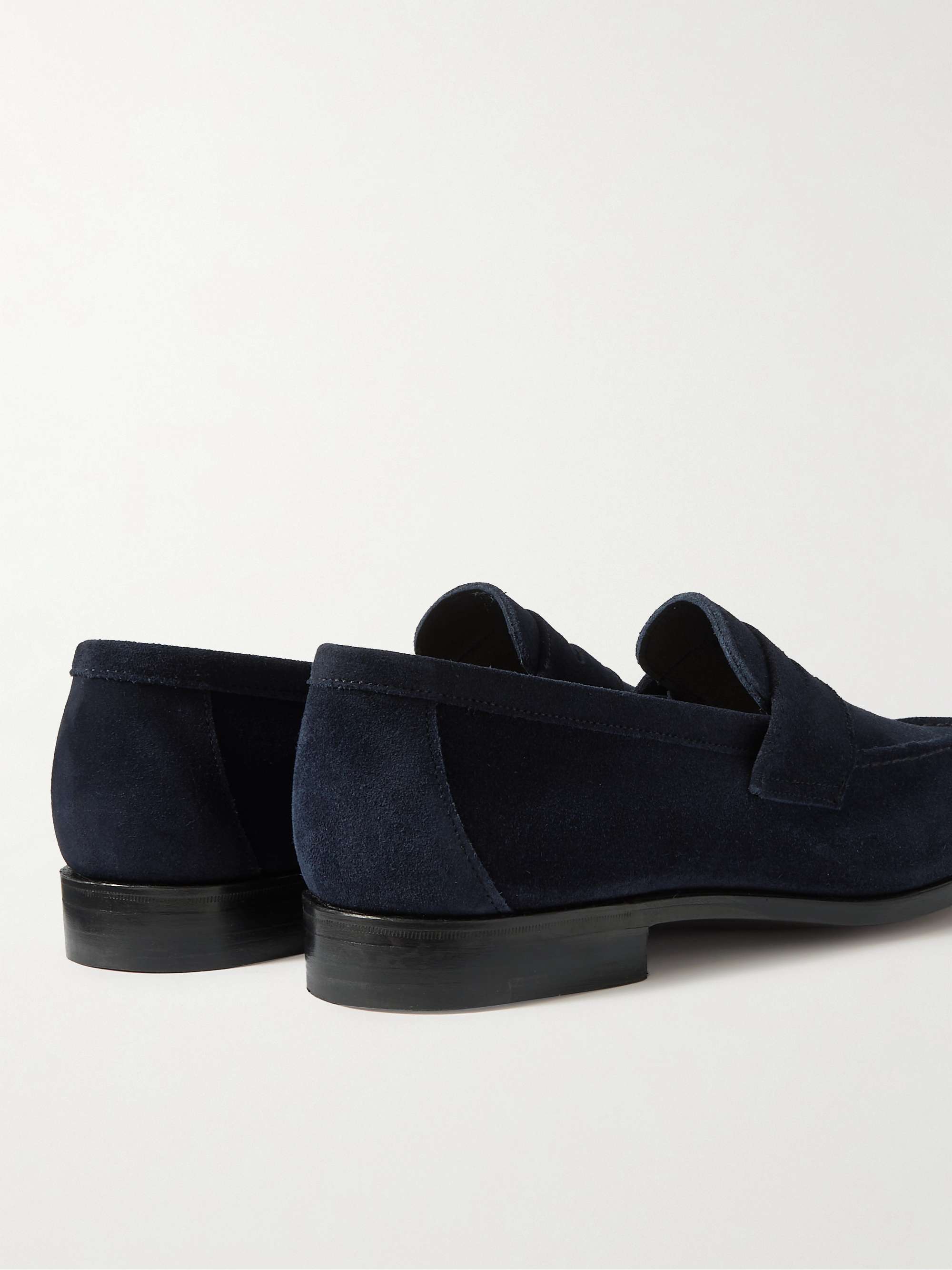 GEORGE CLEVERLEY Cannes Suede Penny Loafers