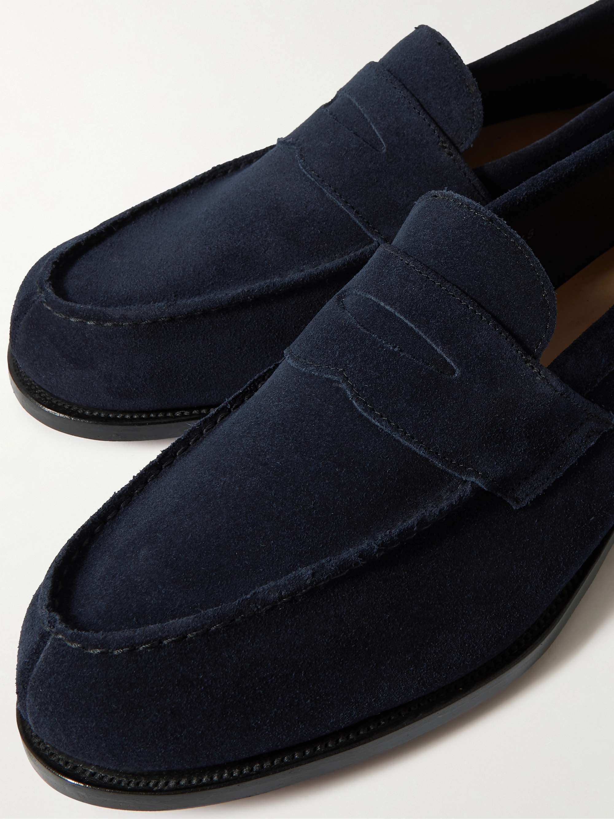 GEORGE CLEVERLEY Cannes Suede Penny Loafers