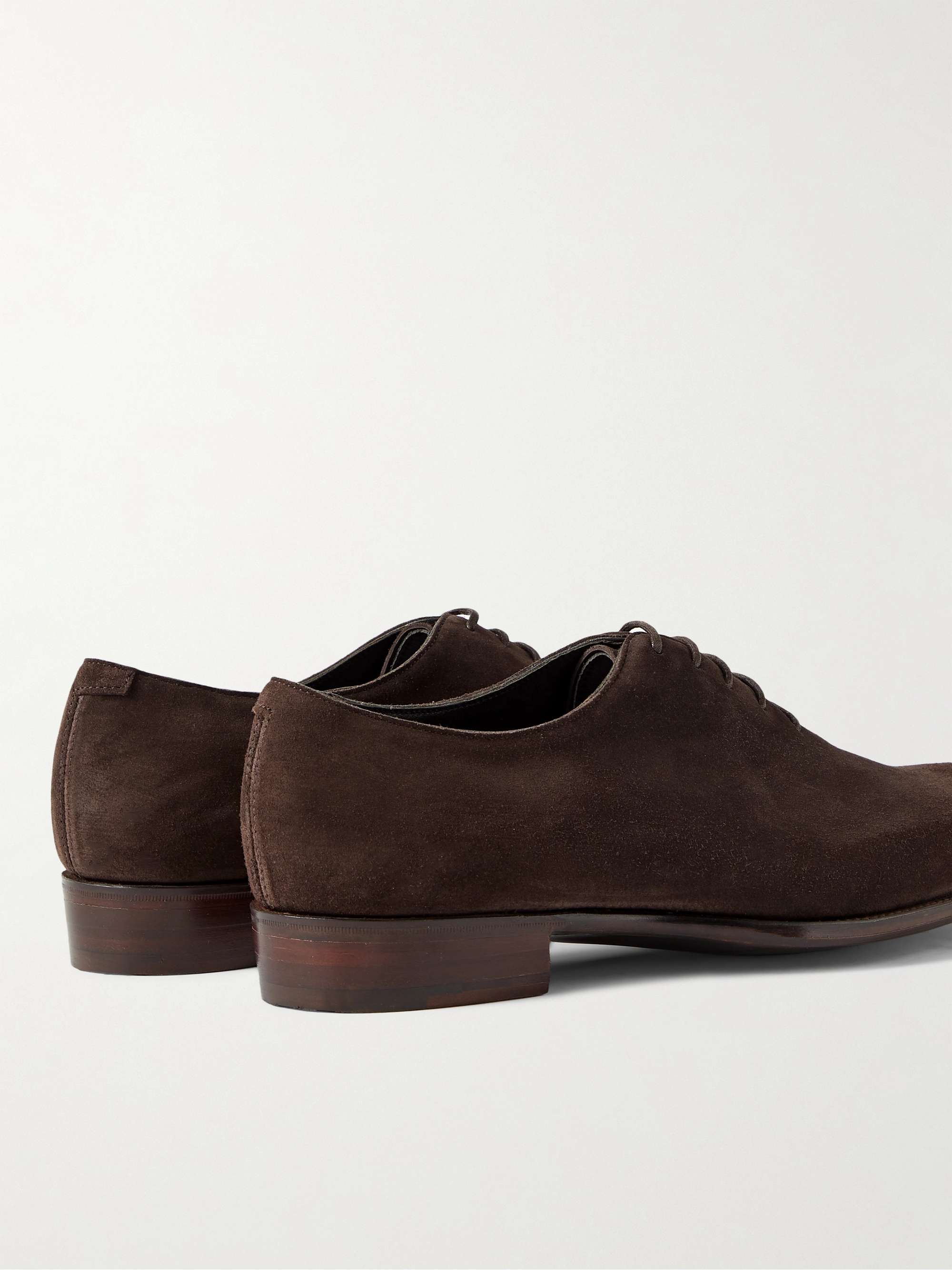 GEORGE CLEVERLEY Merlin Whole-Cut Suede Oxford Shoes