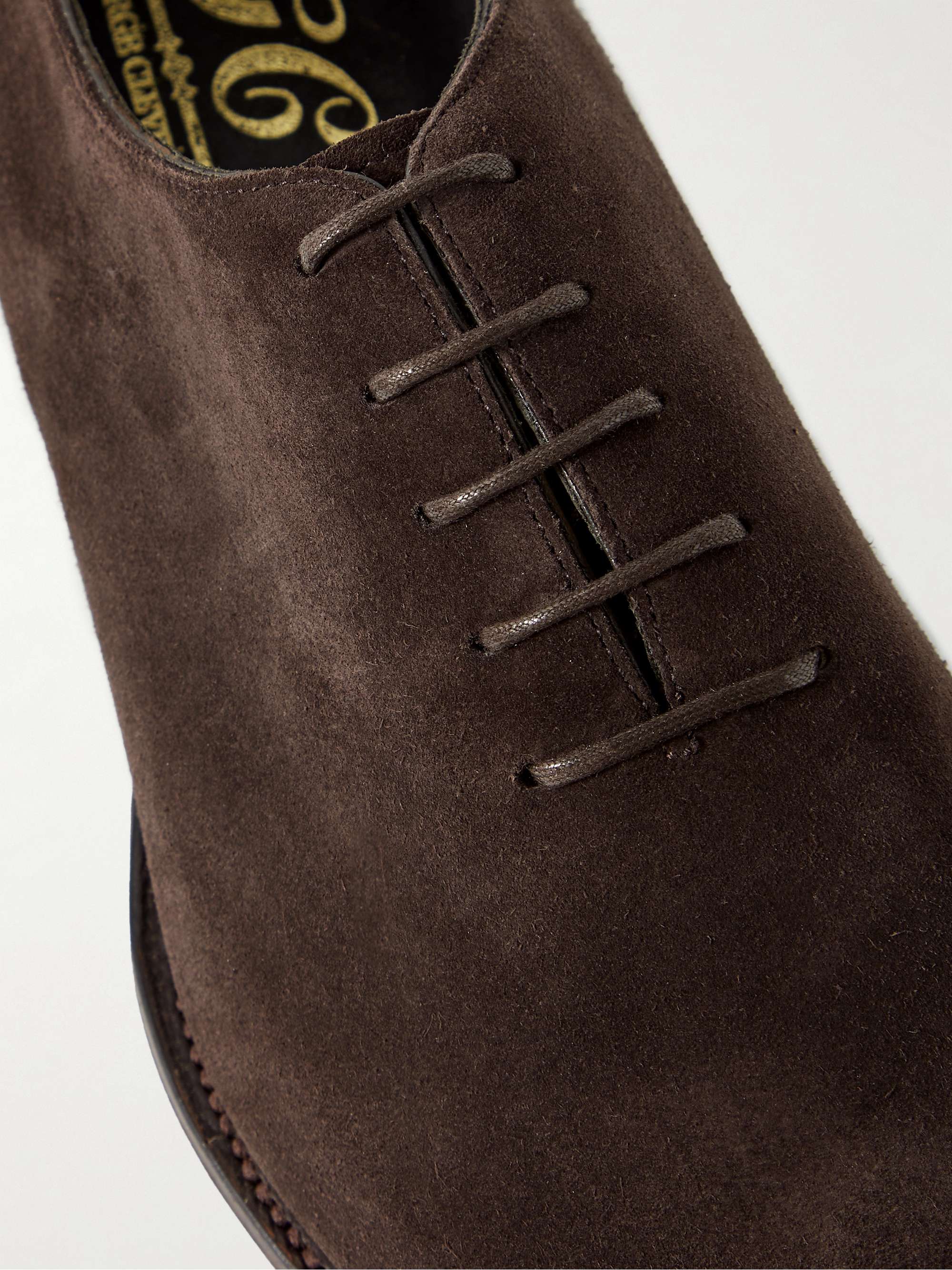 GEORGE CLEVERLEY Merlin Whole-Cut Suede Oxford Shoes