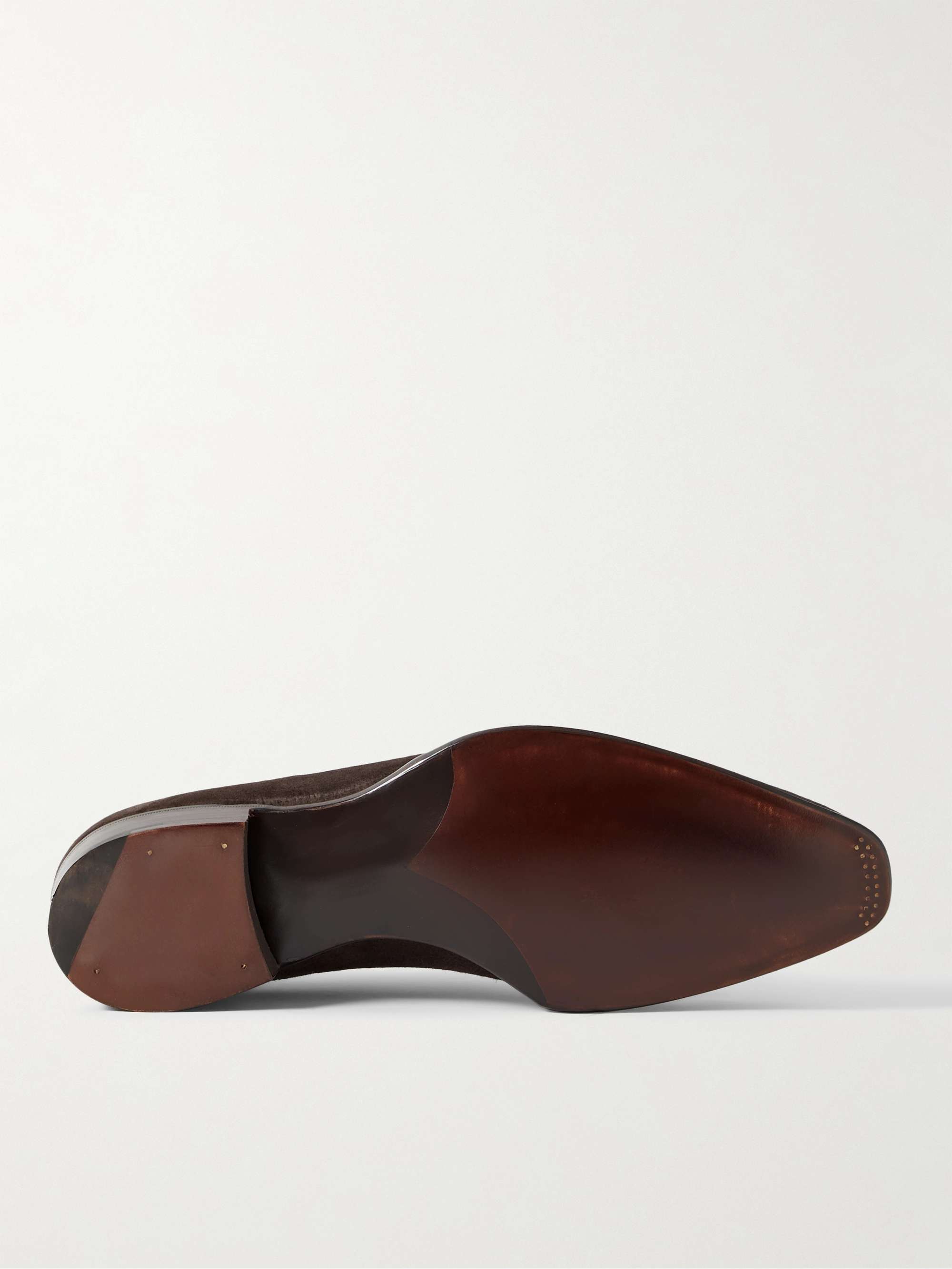 GEORGE CLEVERLEY Merlin Whole-Cut Suede Oxford Shoes