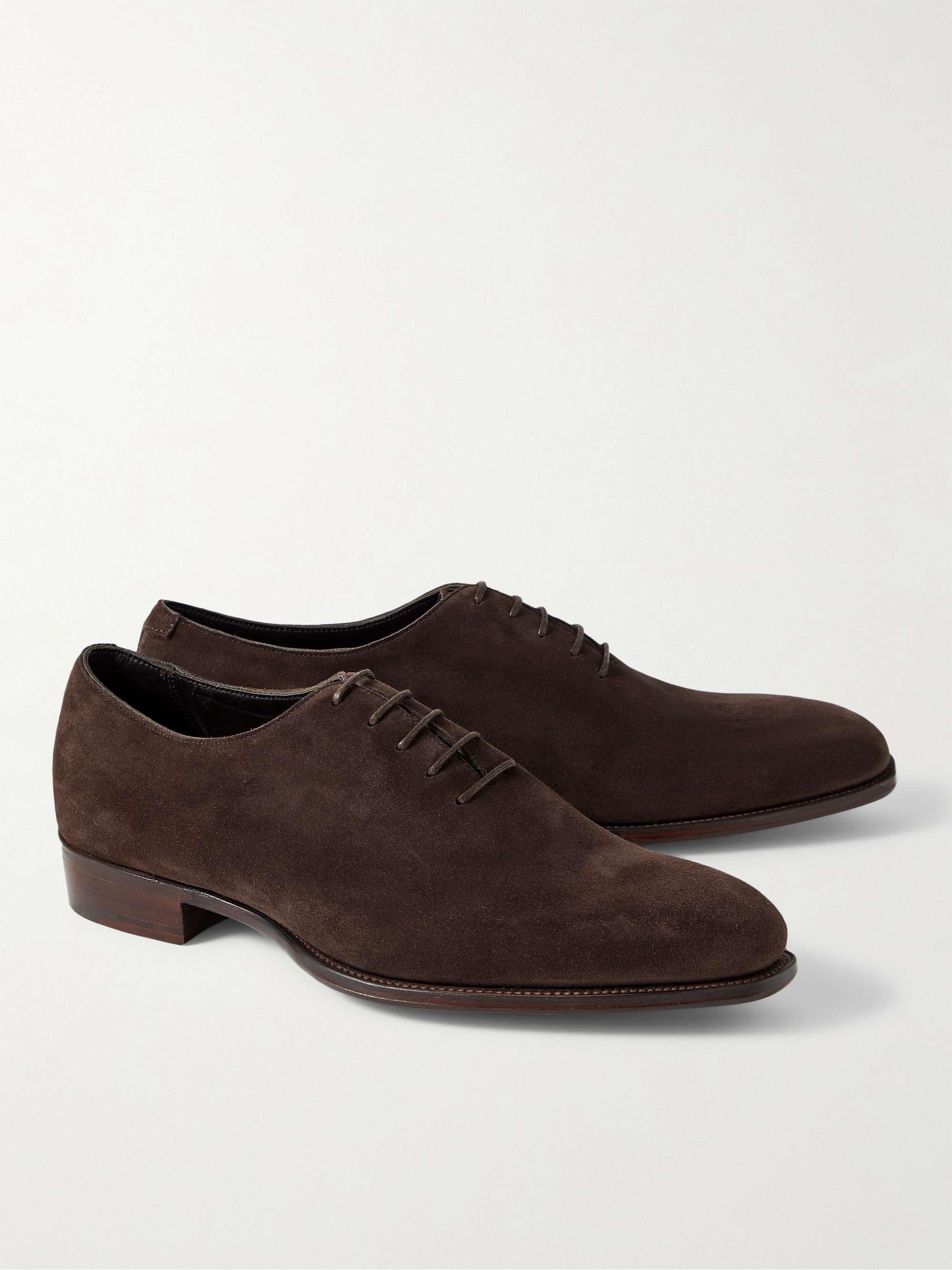 GEORGE CLEVERLEY Merlin Whole-Cut Suede Oxford Shoes