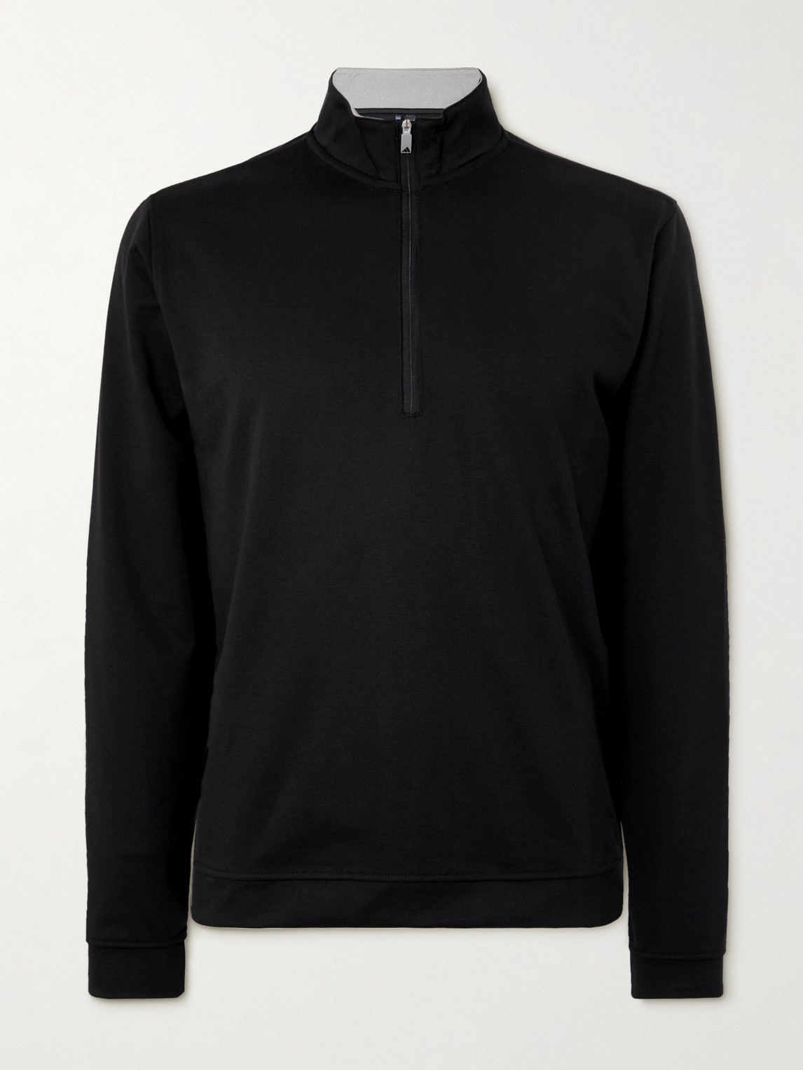 Adidas Golf Elevated Stretch Half Zip Pullover In Black
