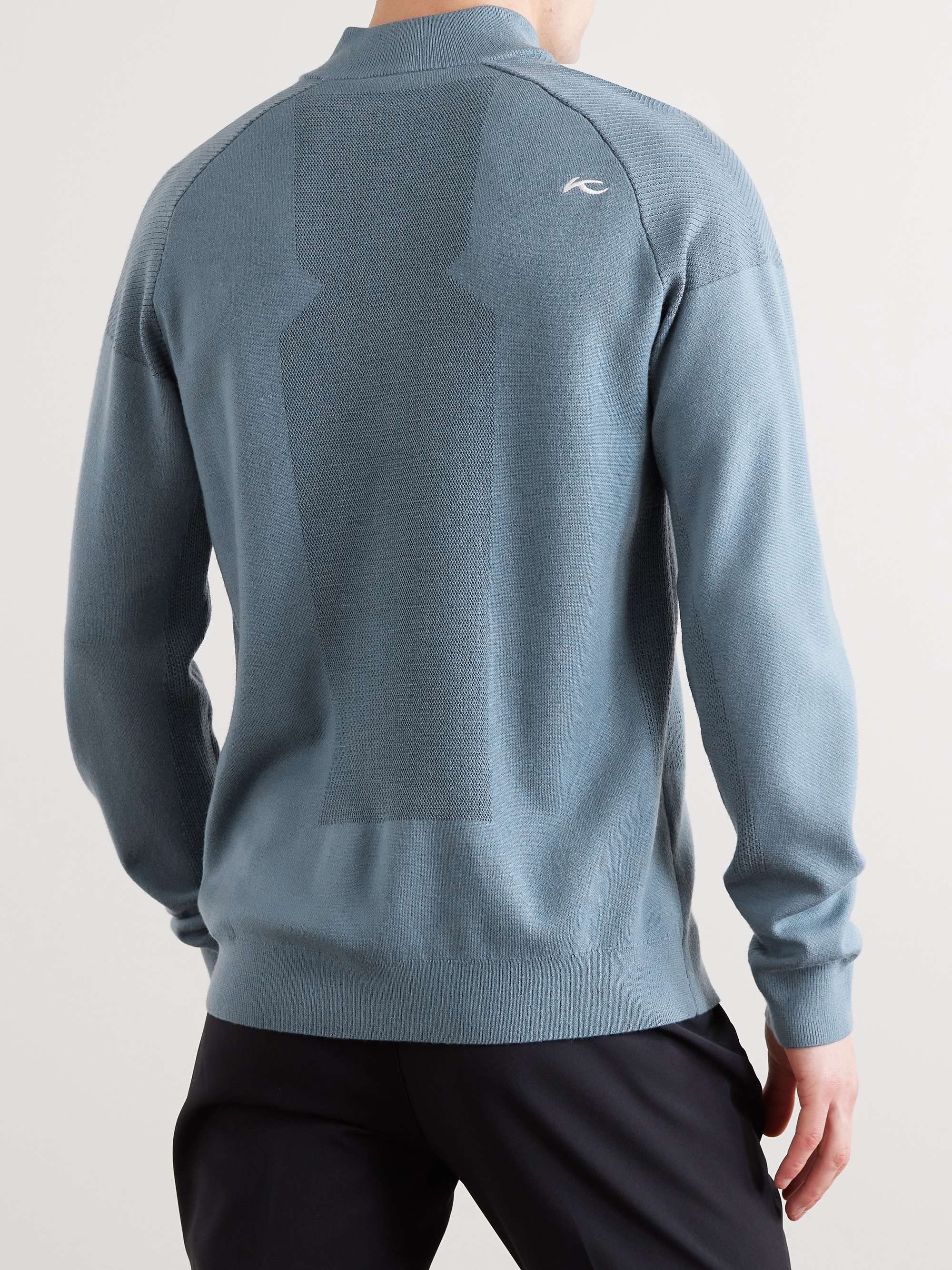 KJUS GOLF Kulum Wool-Blend Half-Zip Mid-Layer