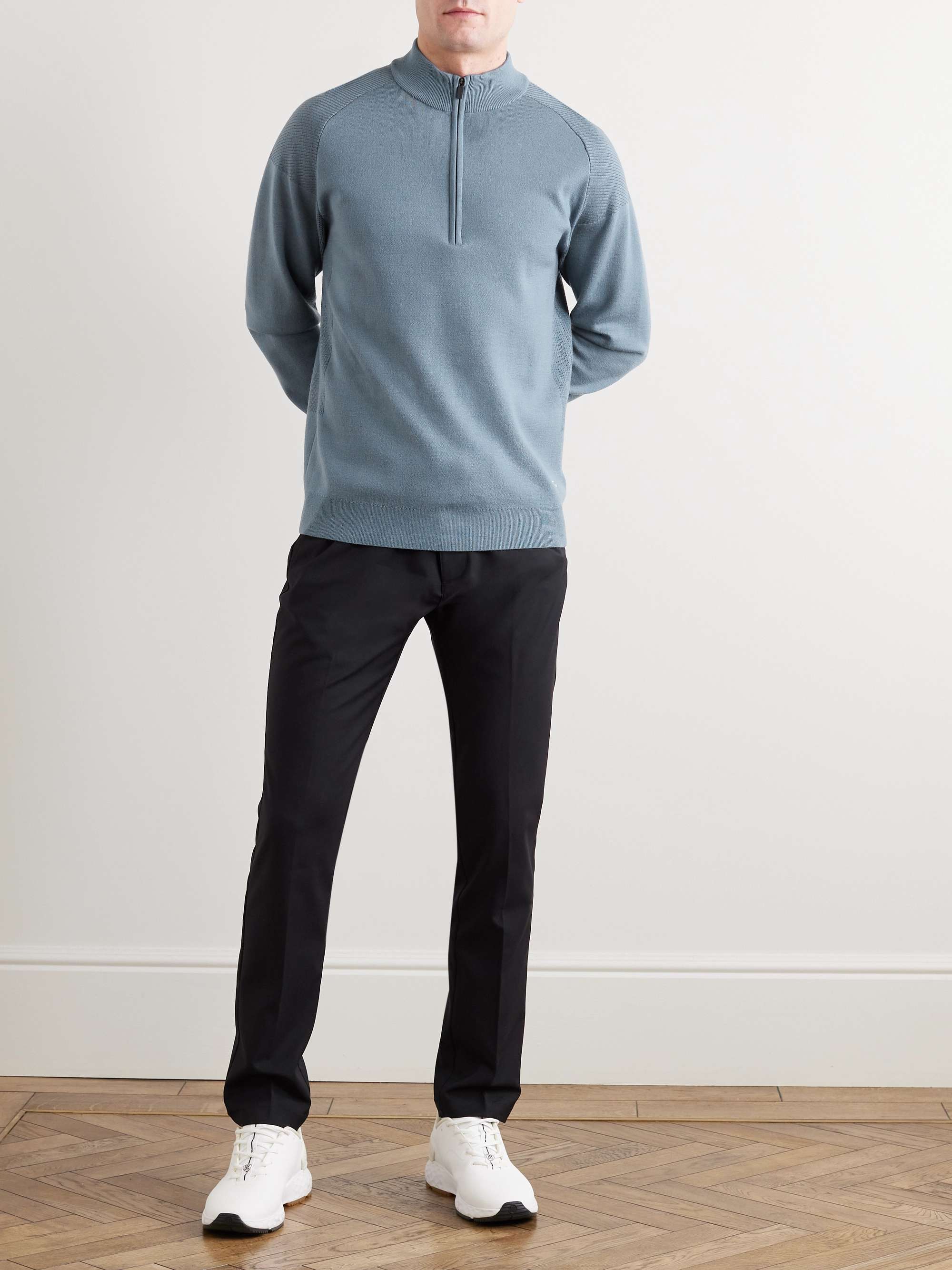 KJUS GOLF Kulum Wool-Blend Half-Zip Mid-Layer