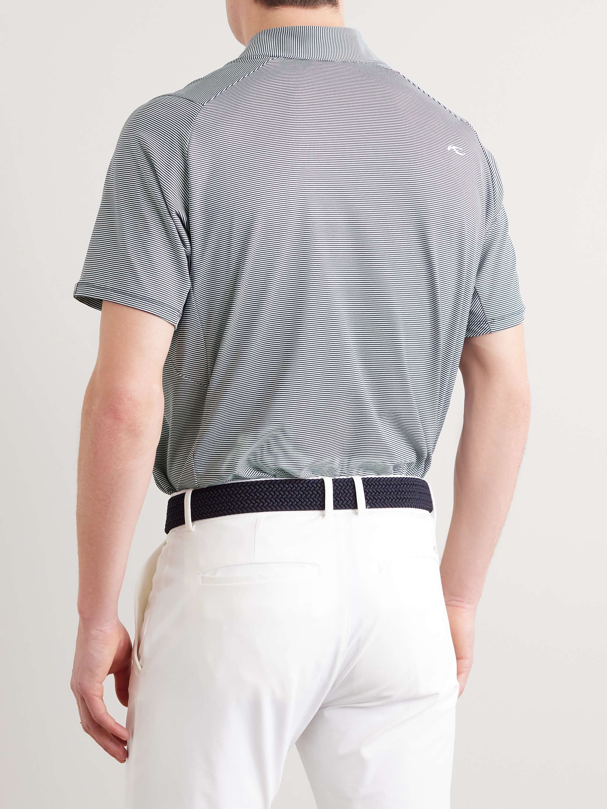 KJUS GOLF Soren Striped Stretch-Jersey Polo Shirt