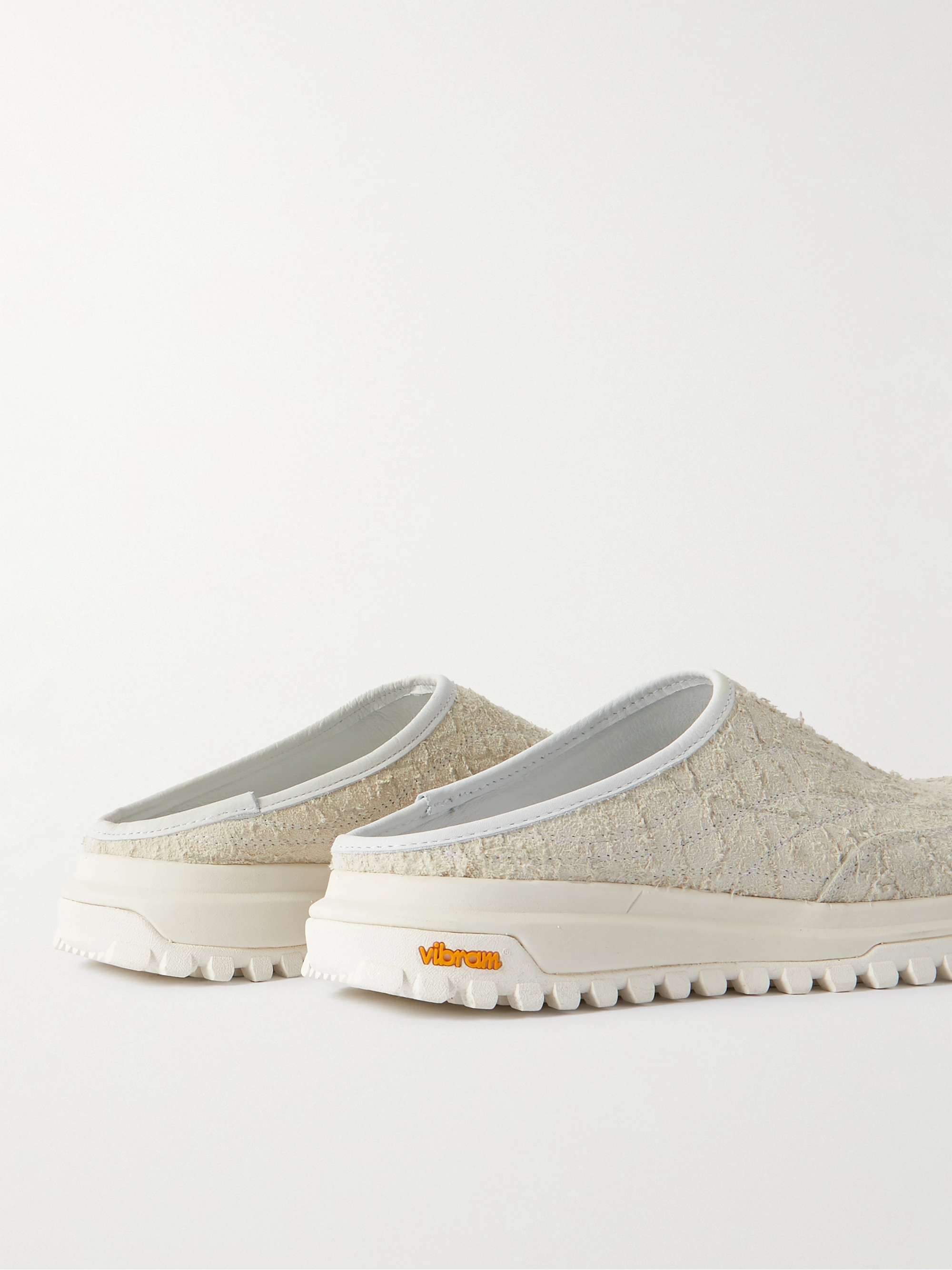 DIEMME Maggiore Cracked-Suede Slip-On Sneakers
