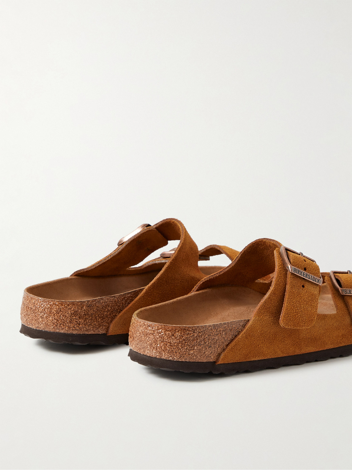 Shop Birkenstock Arizona Suede Sandals In Brown