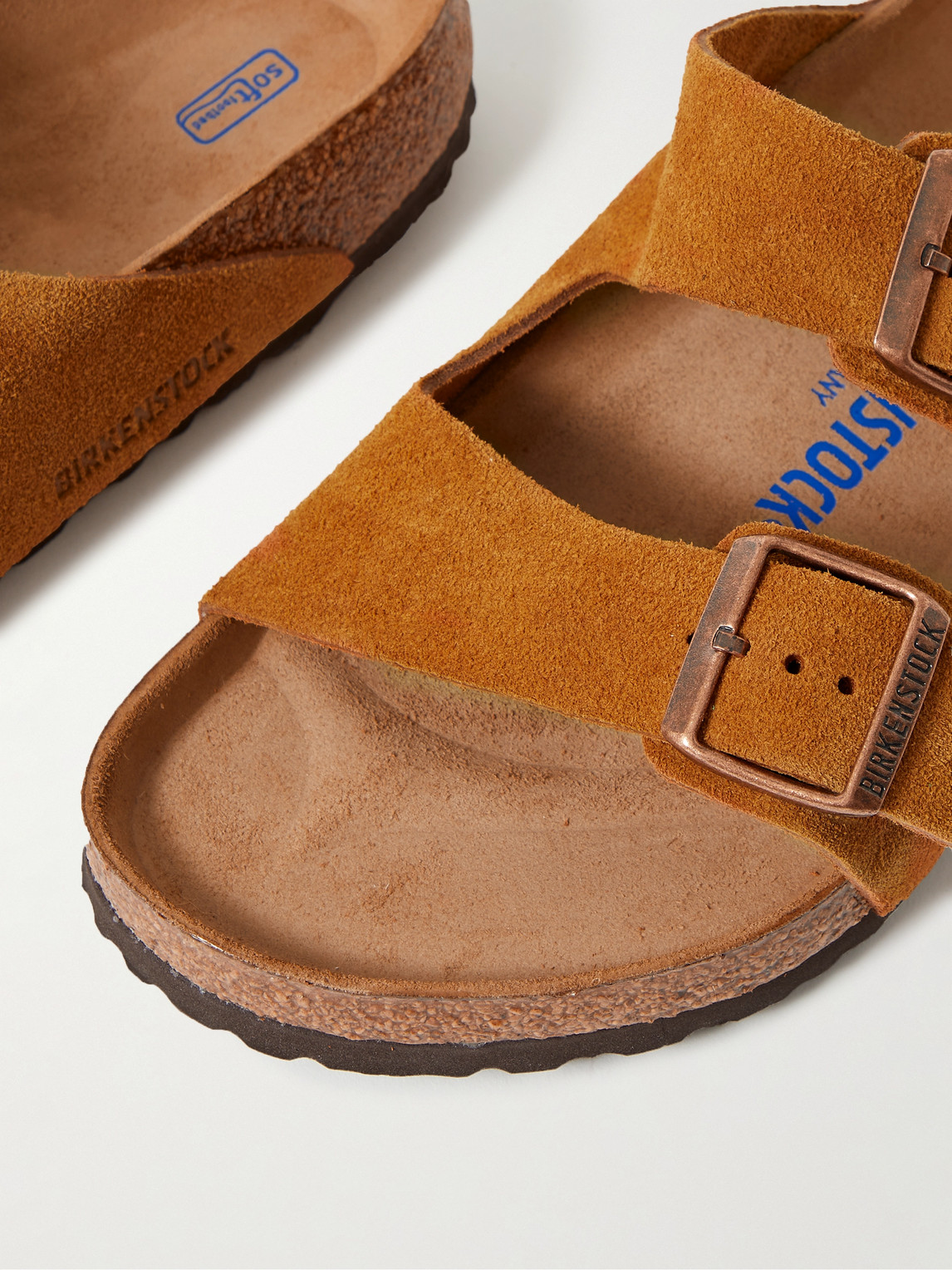 Shop Birkenstock Arizona Suede Sandals In Brown