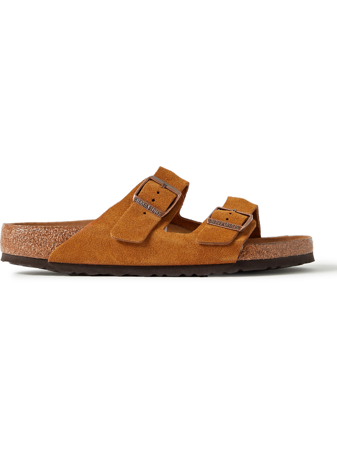 Shop Birkenstock Arizona Suede Sandals In Brown