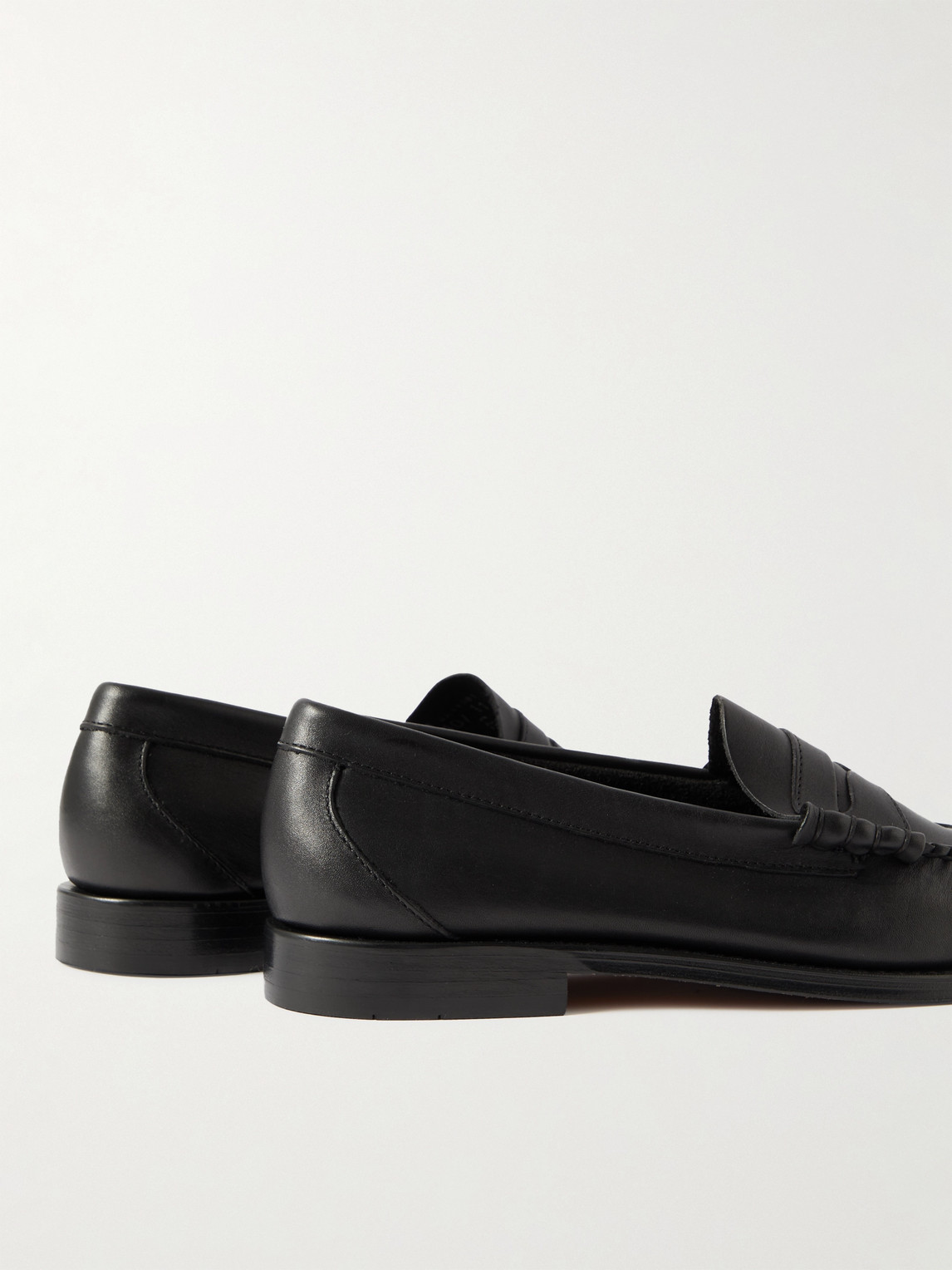 Shop G.h. Bass & Co. Weejuns Heritage Larson Leather Penny Loafers In Black