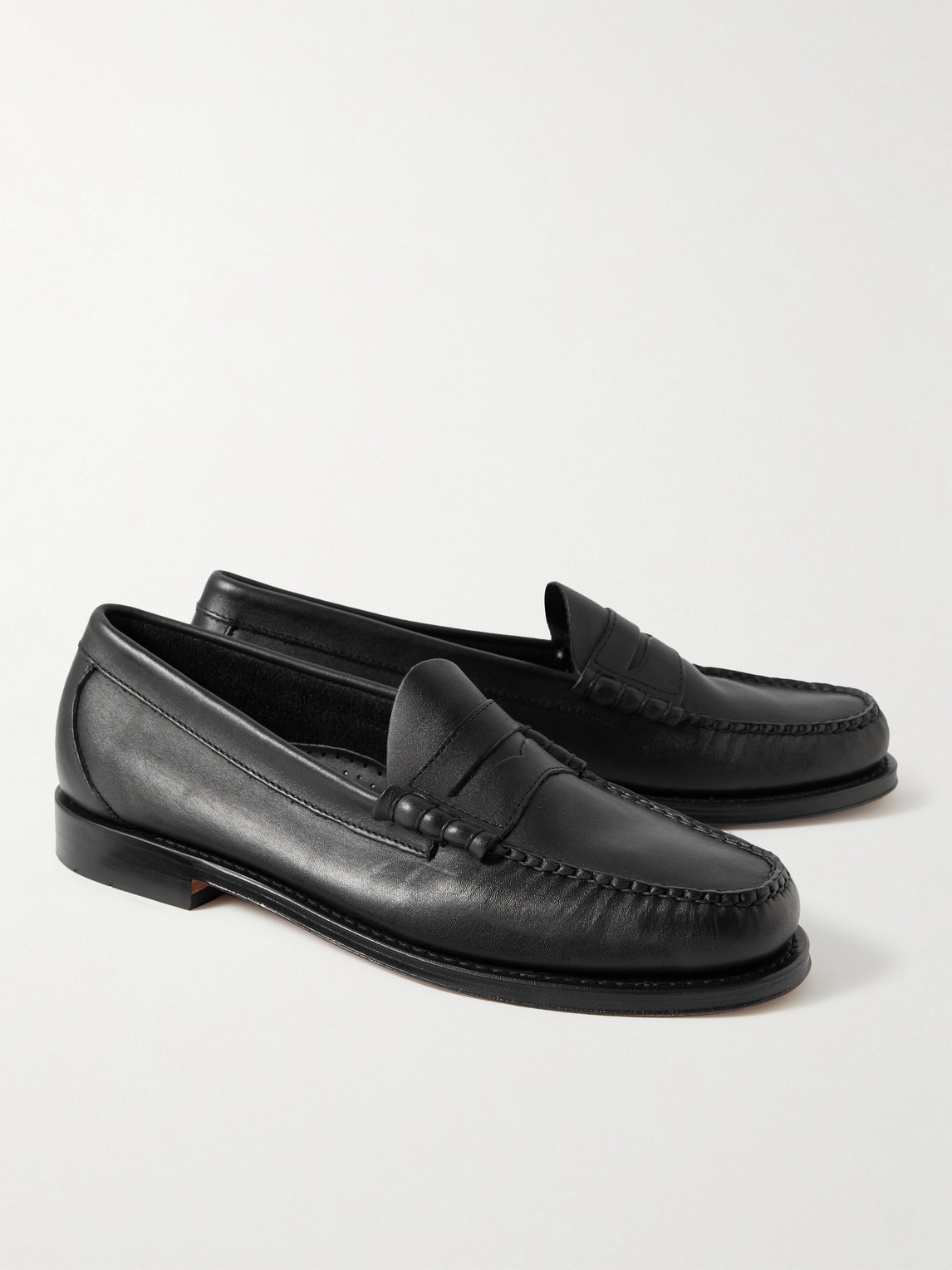 Shop G.h. Bass & Co. Weejuns Heritage Larson Leather Penny Loafers In Black