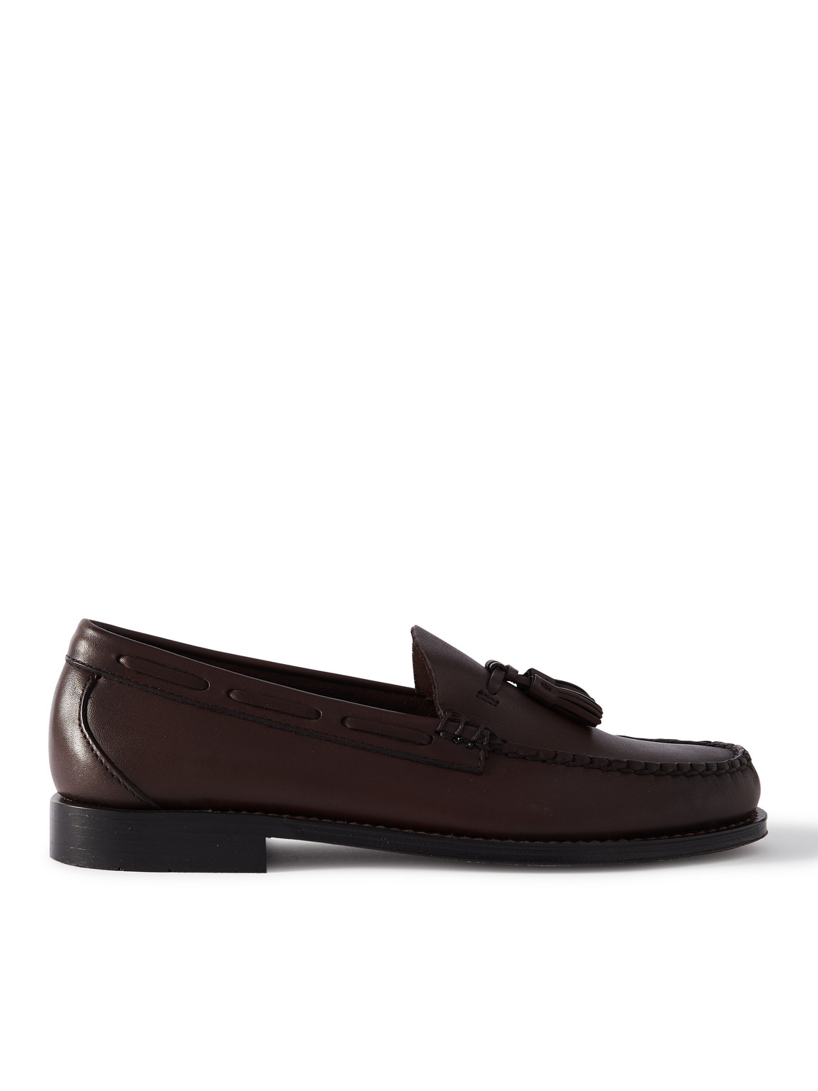 Shop G.h. Bass & Co. Weejuns Heritage Larkin Leather Tasselled Loafers In Brown
