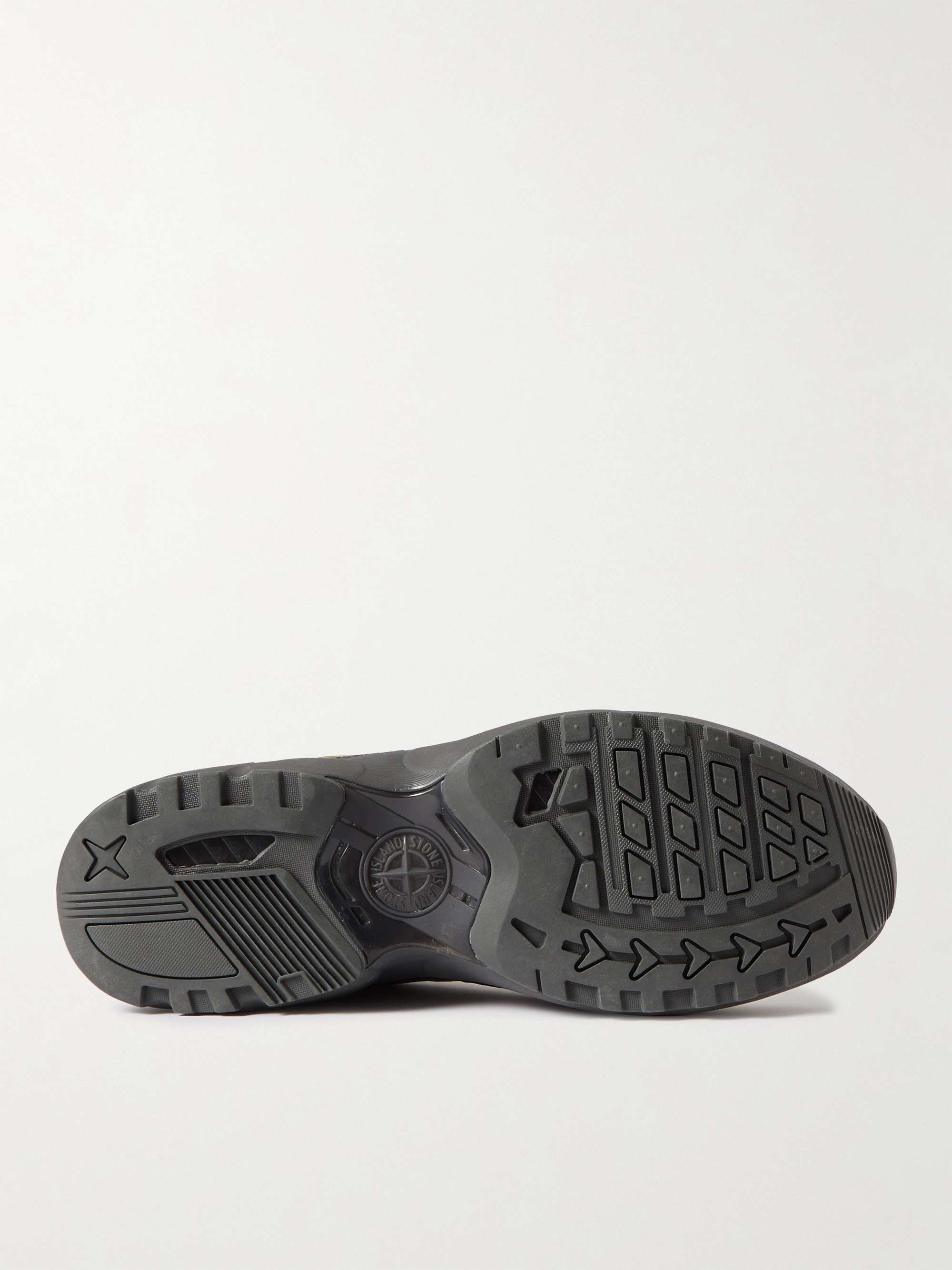 STONE ISLAND Grime Rubber-Trimmed Printed Mesh Sneakers