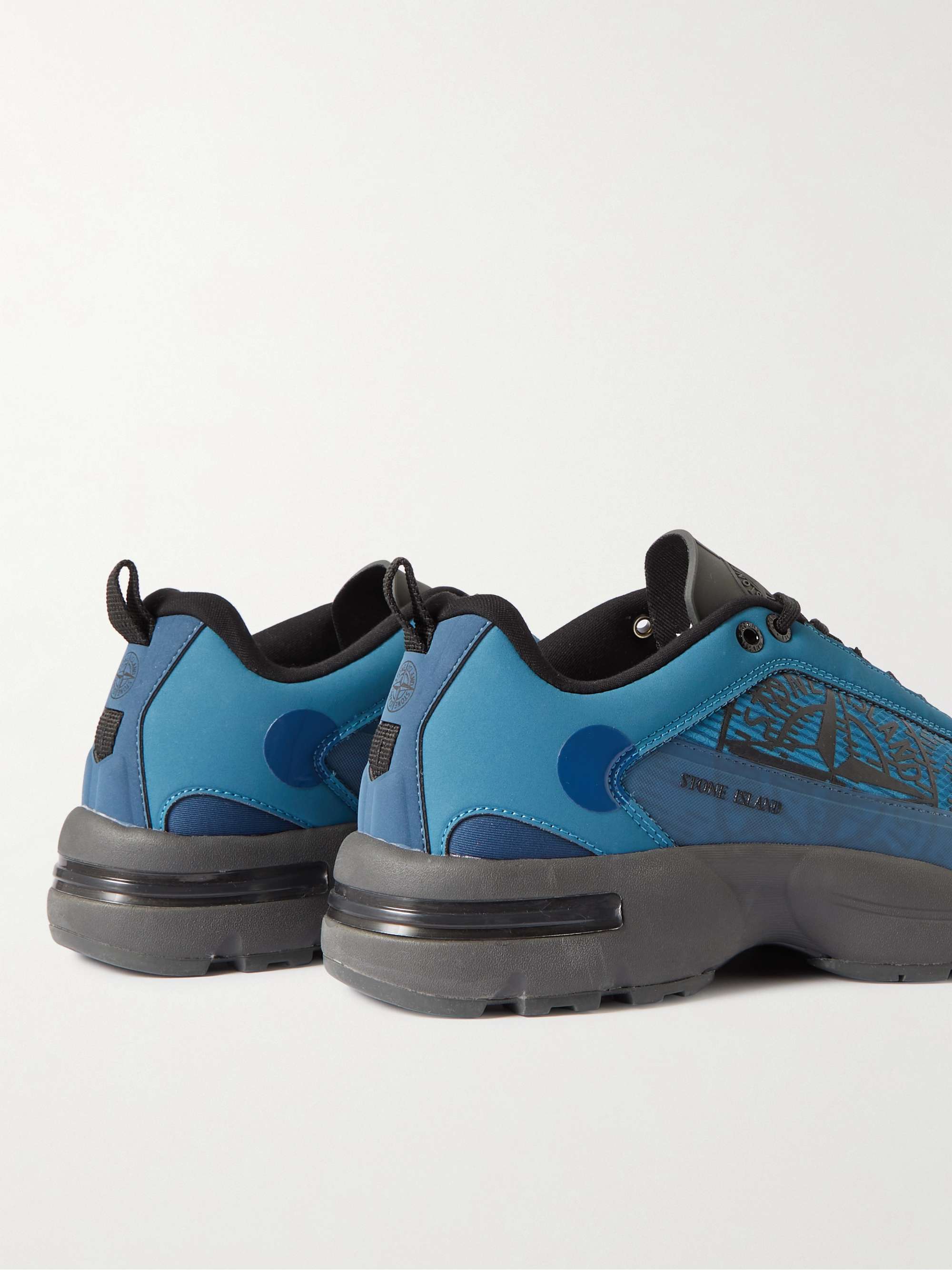 STONE ISLAND Grime Rubber-Trimmed Printed Mesh Sneakers