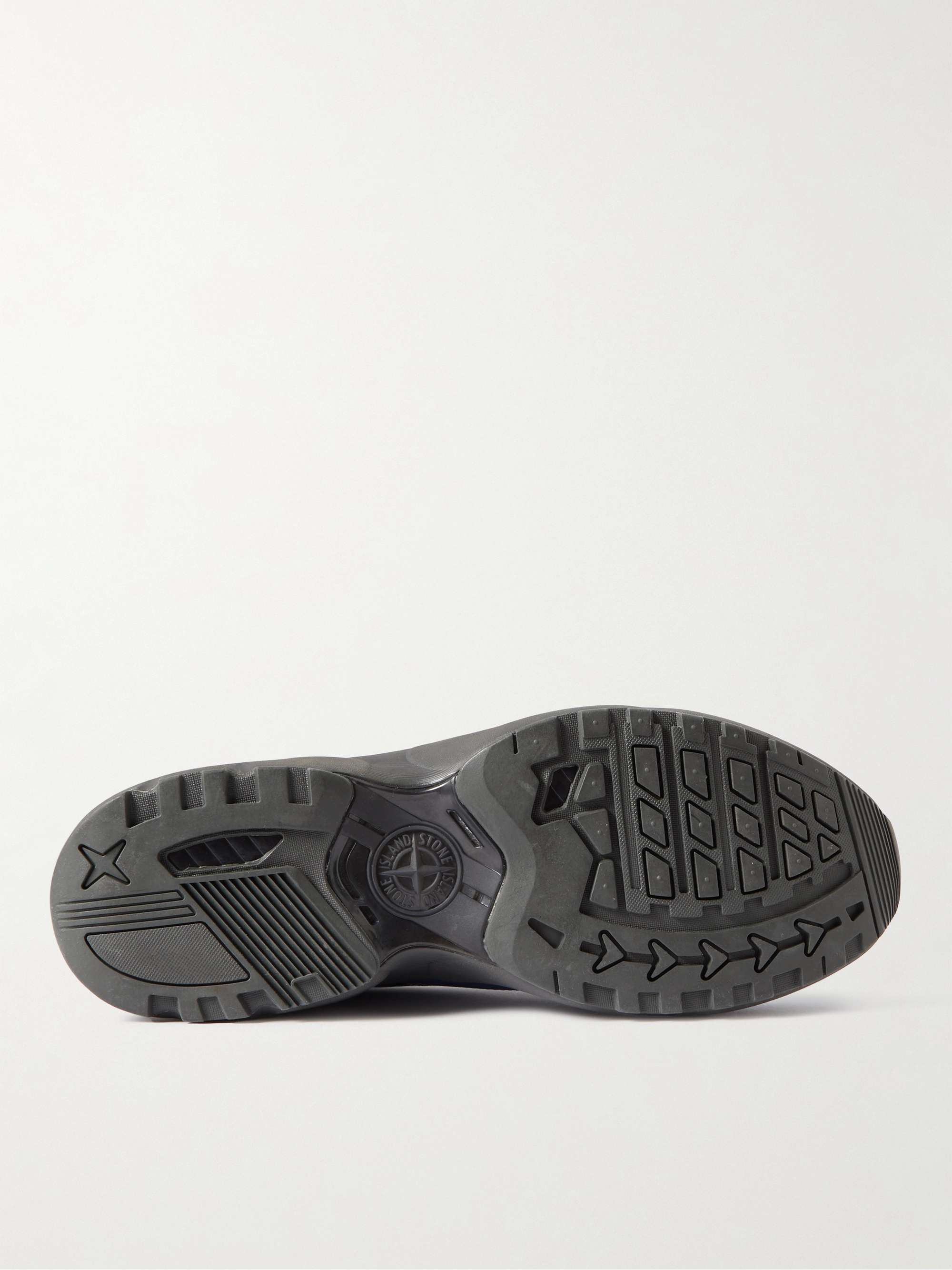 STONE ISLAND Grime Rubber-Trimmed Printed Mesh Sneakers