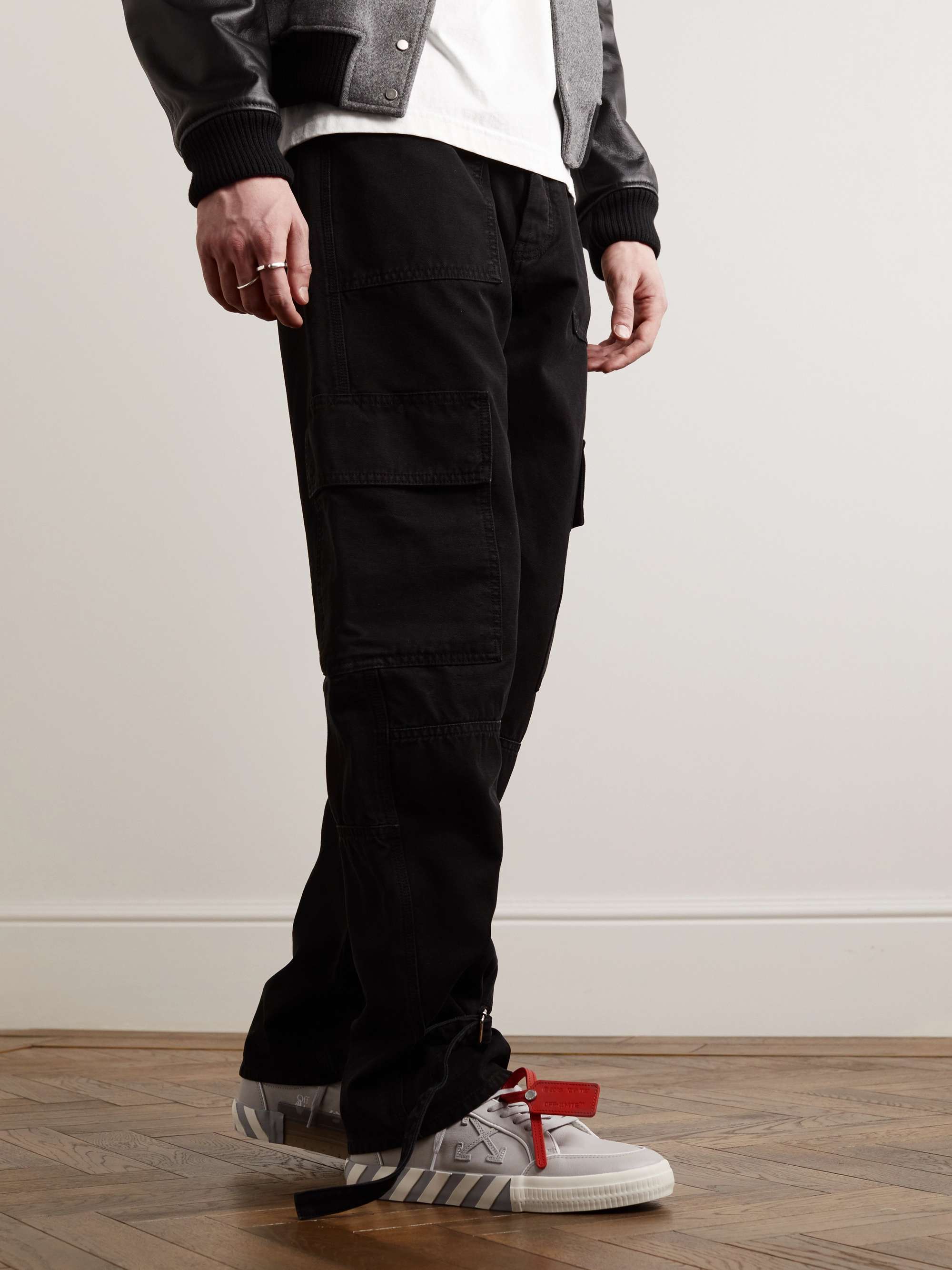OFF-WHITE Full-Grain Leather Sneakers for Men | MR PORTER