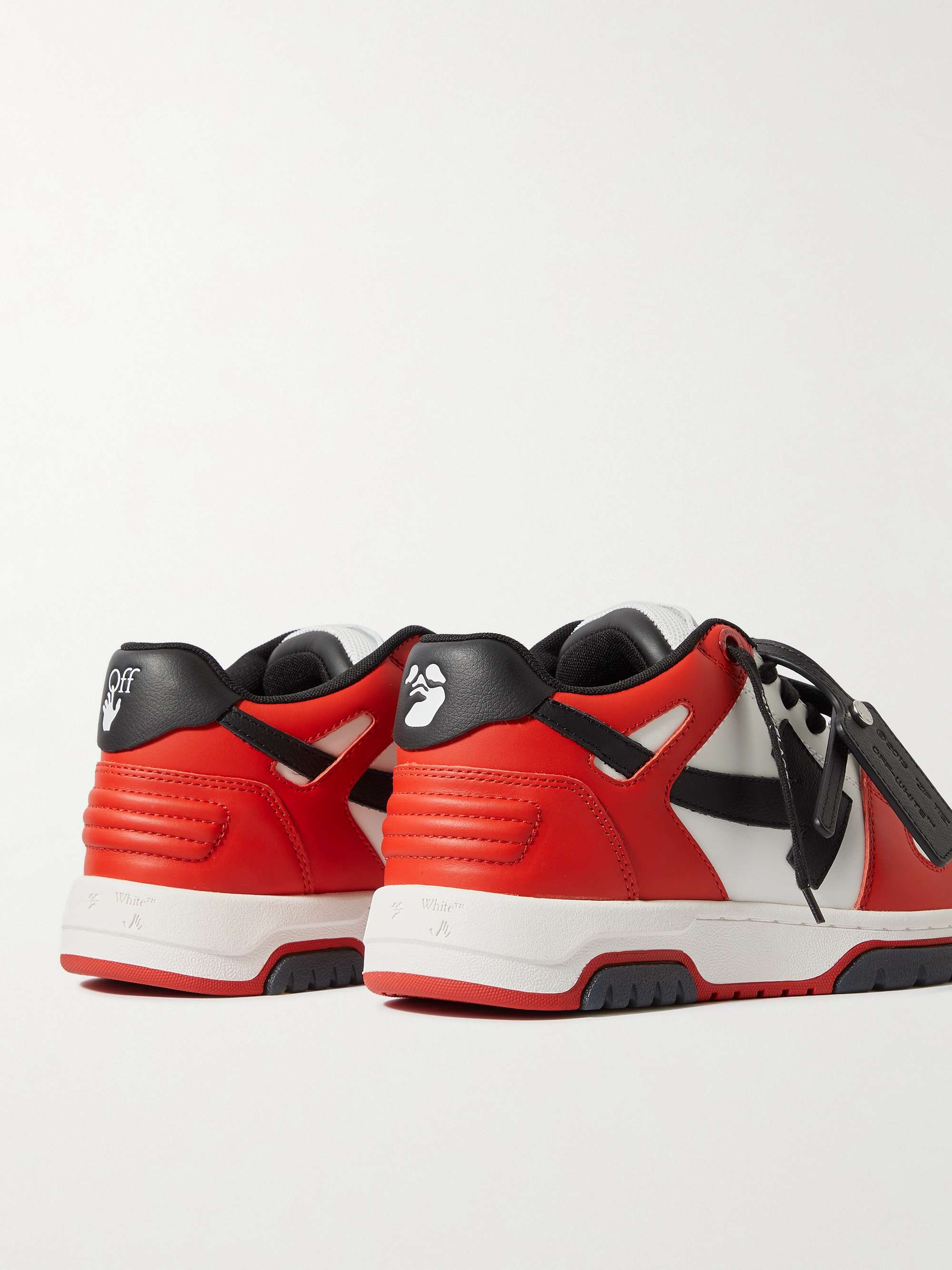 OFF-WHITE Out of Office Leather Sneakers