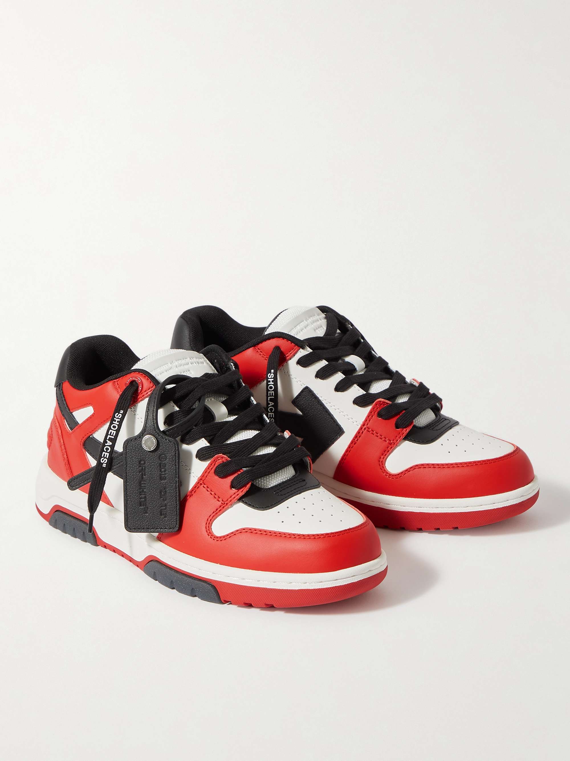 OFF-WHITE Out of Office Leather Sneakers