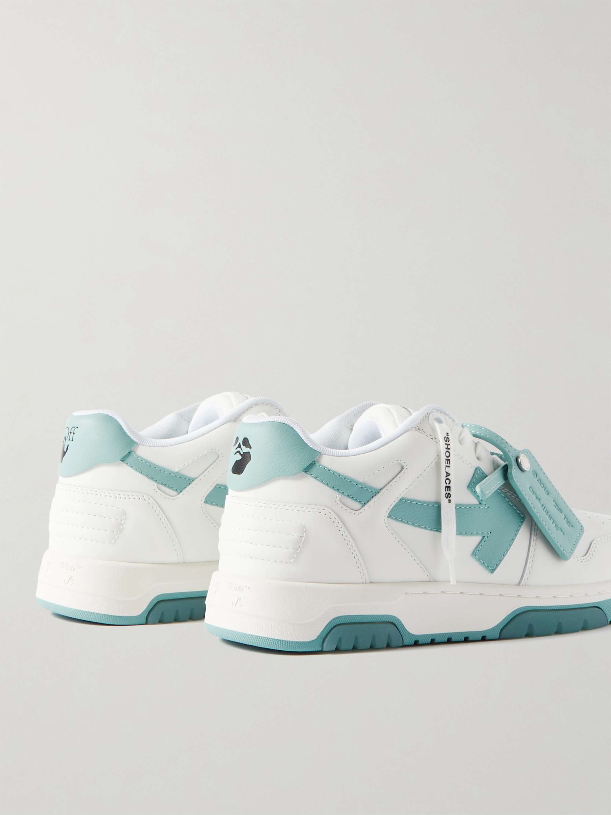 OFF-WHITE Out of Office Leather Sneakers