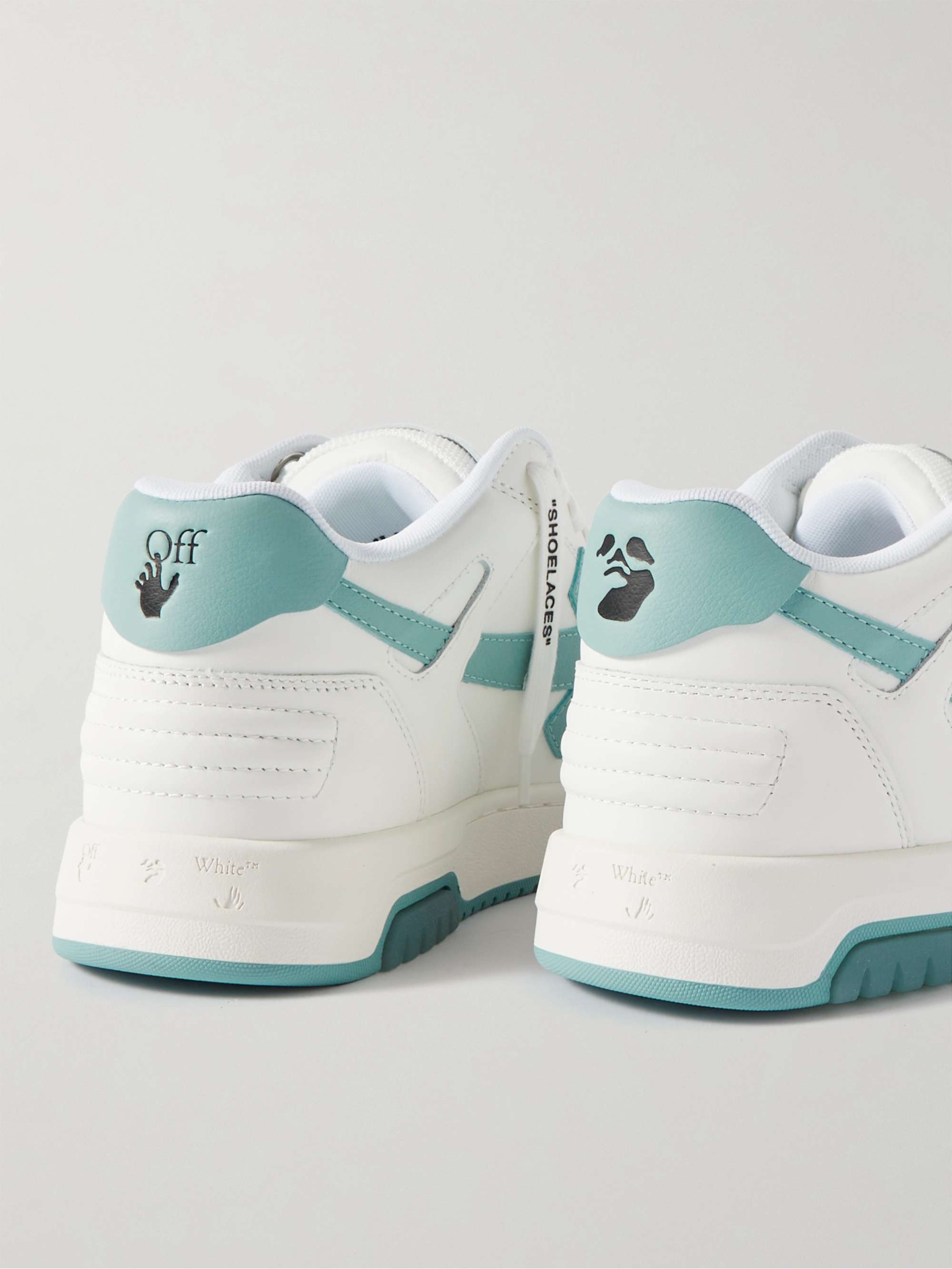 OFF-WHITE Out of Office Leather Sneakers