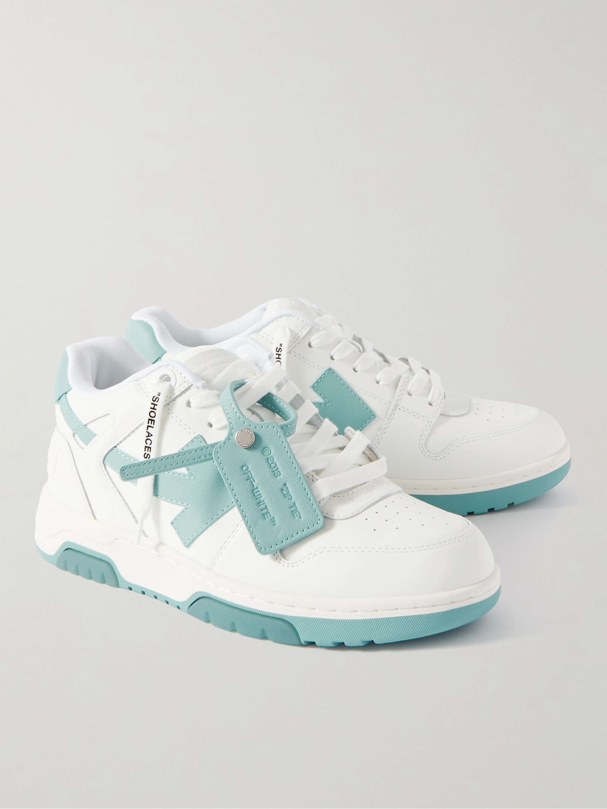 OFF-WHITE Out of Office Leather Sneakers