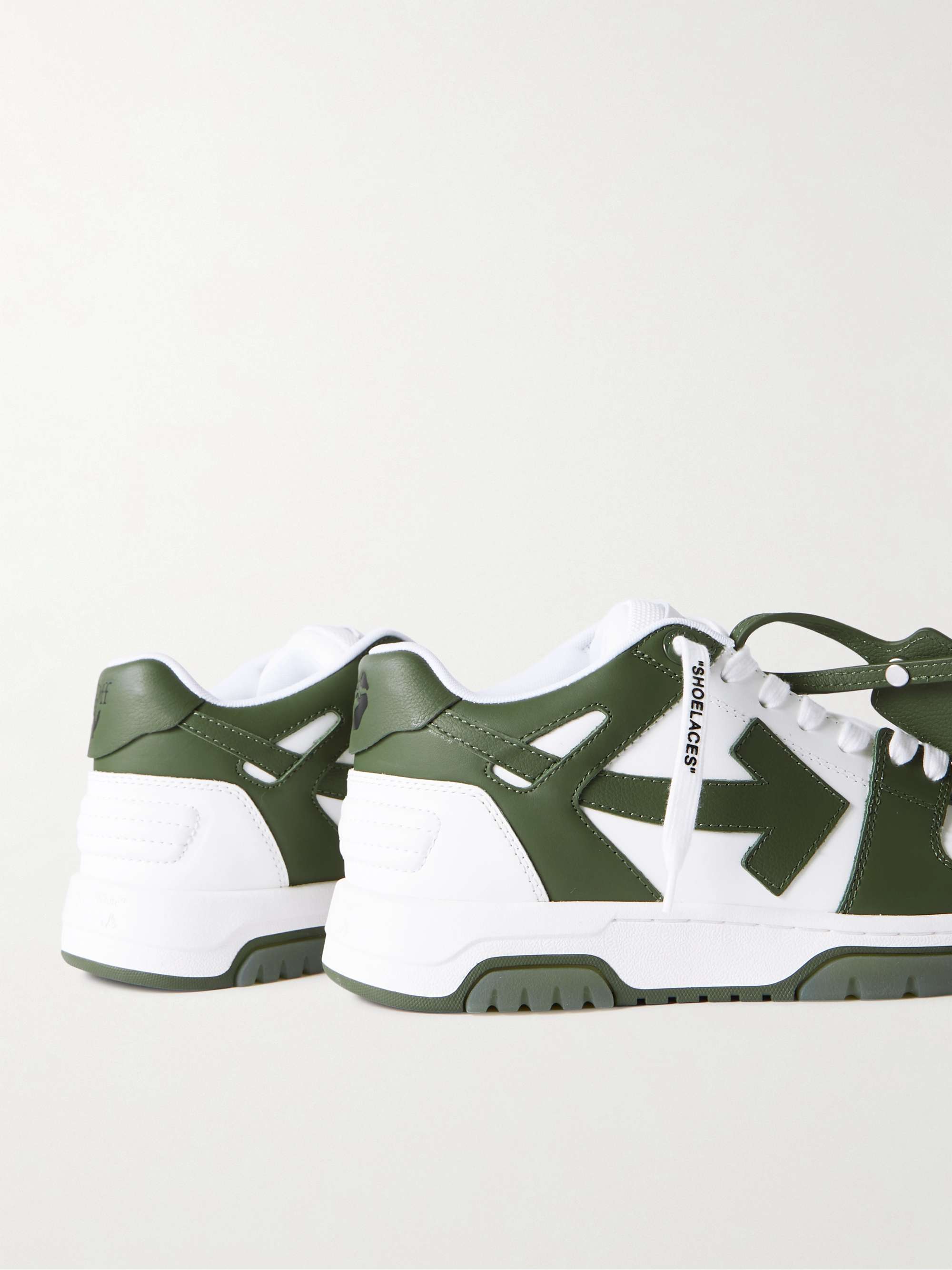 OFF-WHITE Out of Office Leather Sneakers