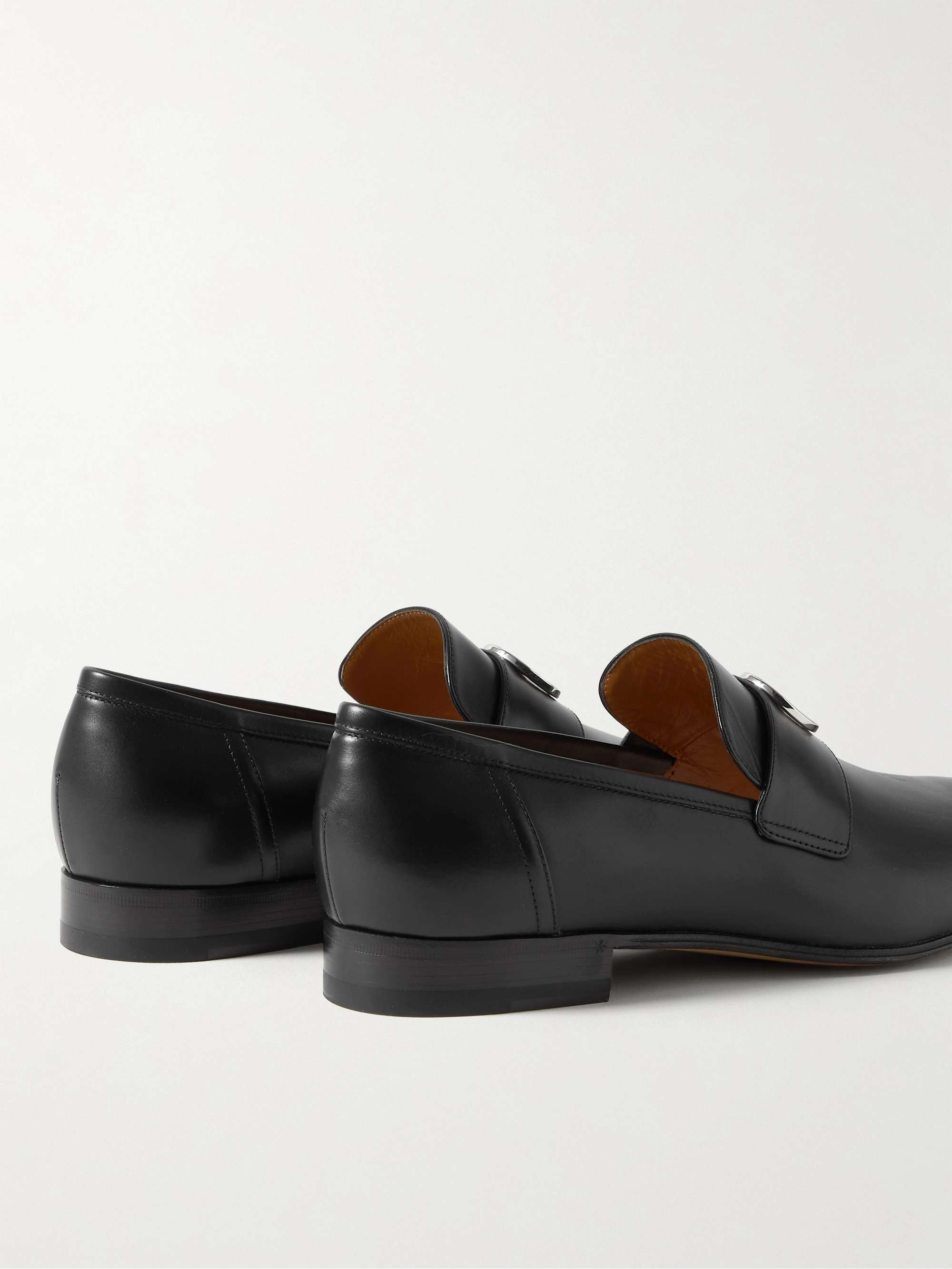 GUCCI Logo-Detailed Leather Loafers