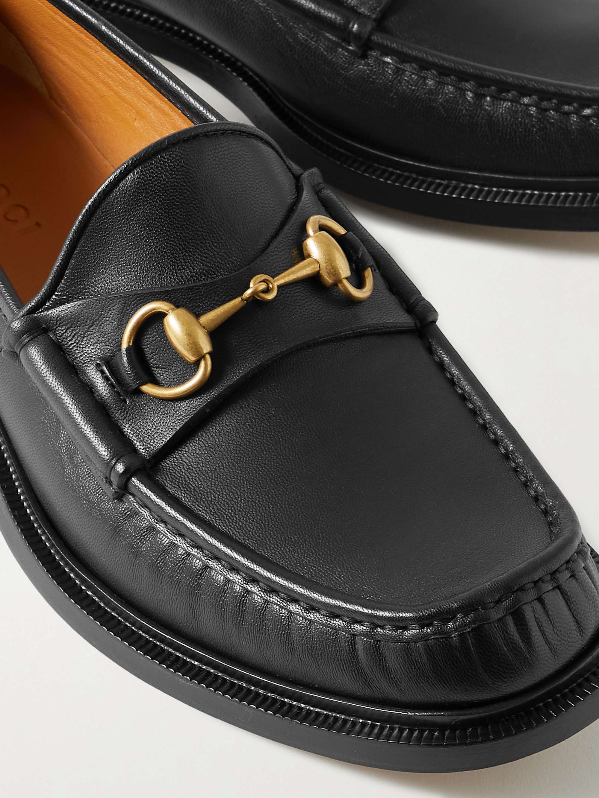 GUCCI Horsebit Leather Loafers
