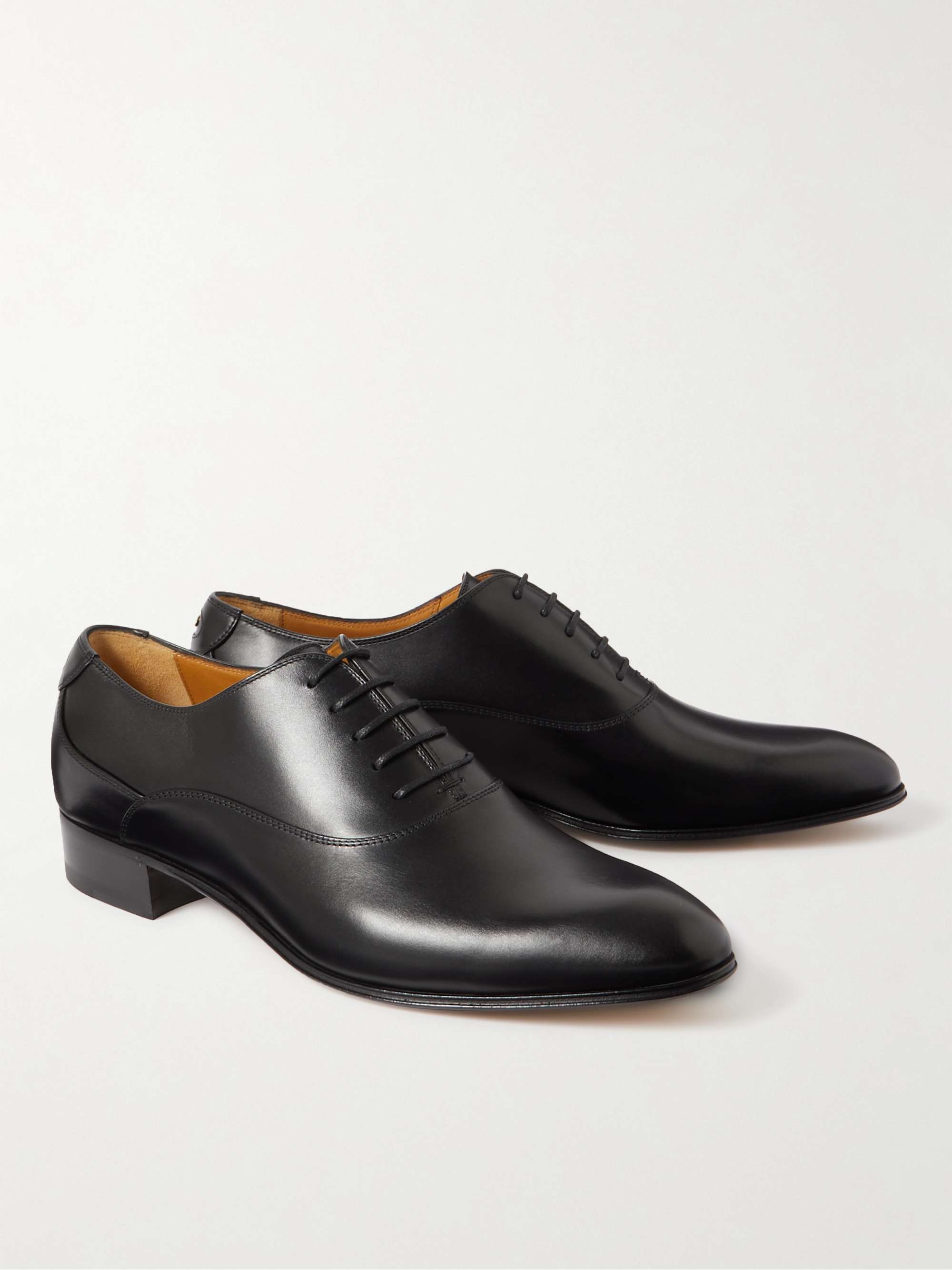 GUCCI LogoEmbellished Leather Oxford Shoes for Men MR PORTER