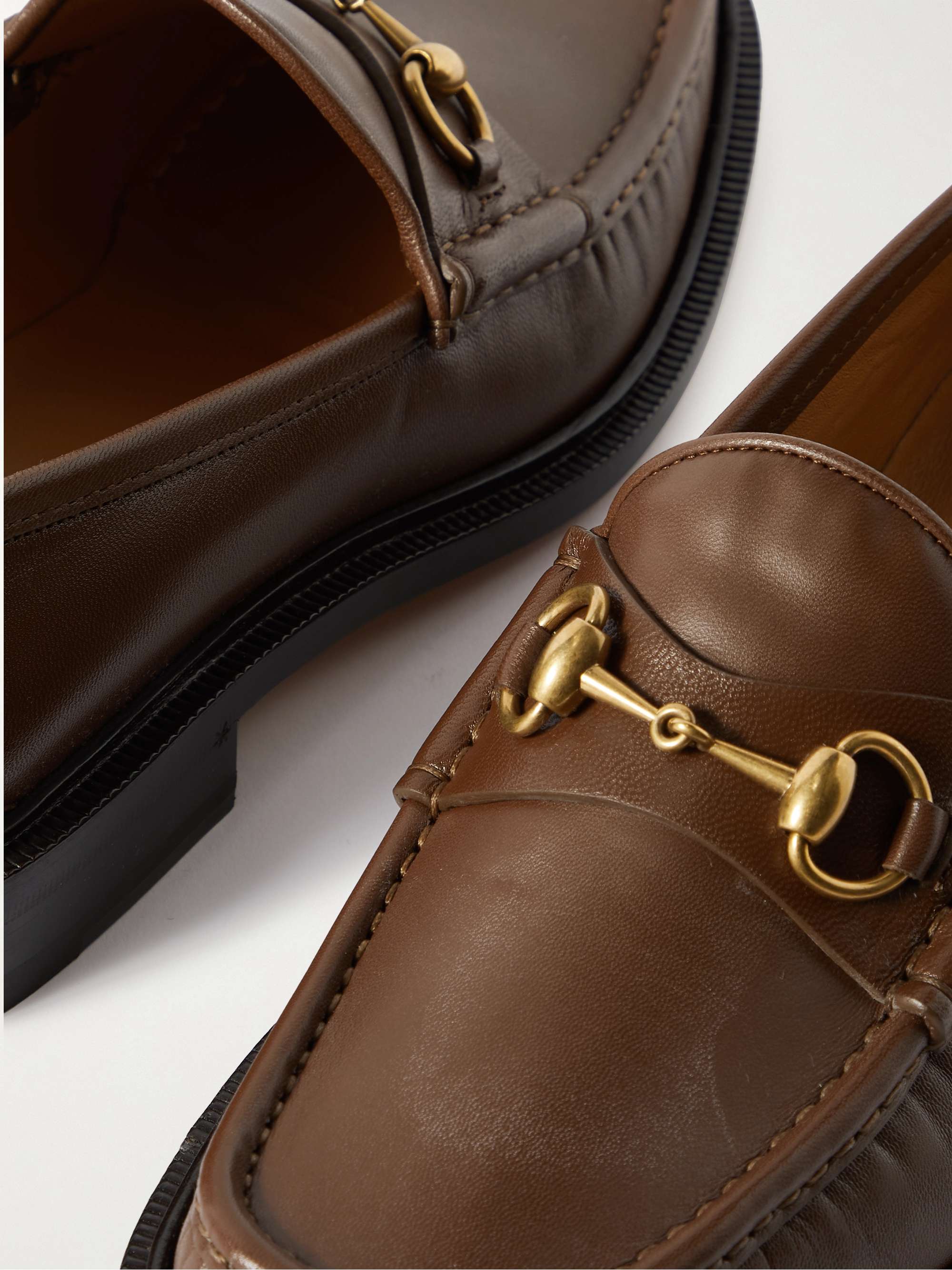 GUCCI Horsebit Leather Loafers
