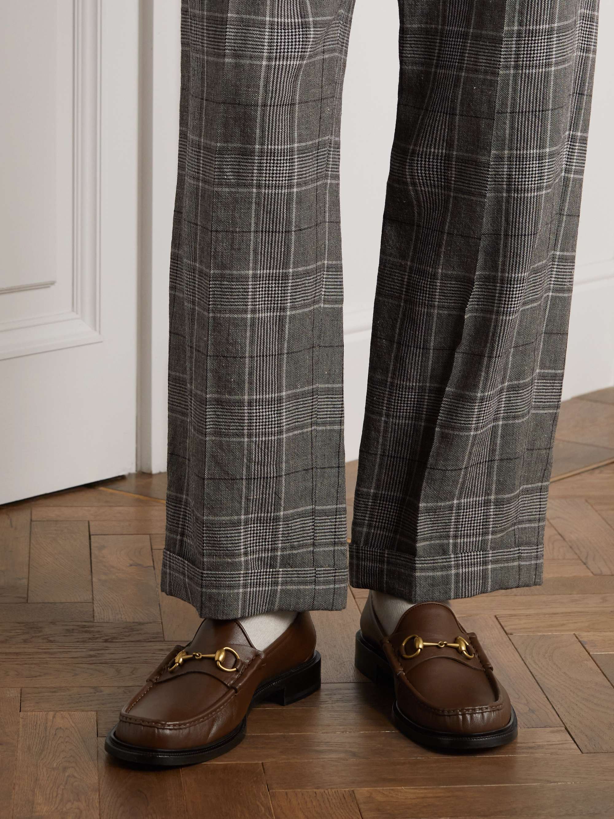 GUCCI Horsebit Leather Loafers
