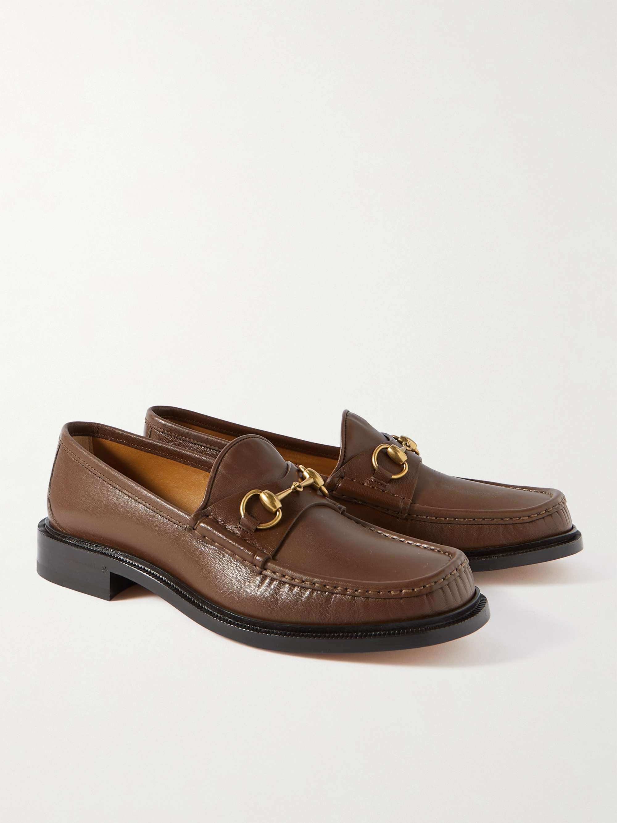 GUCCI Horsebit Leather Loafers