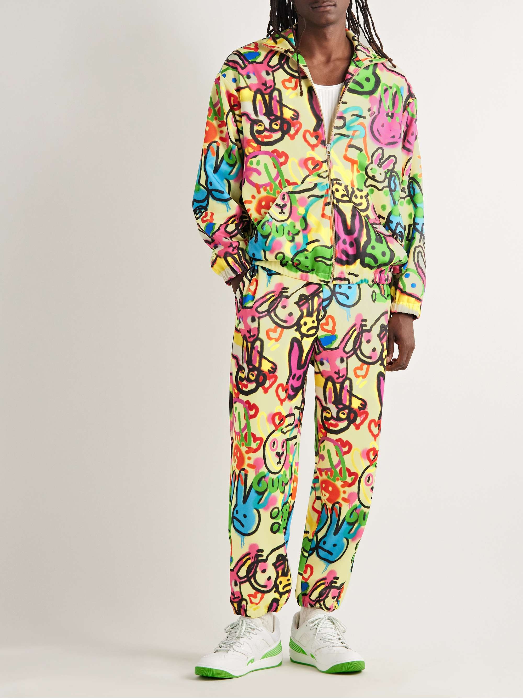 GUCCI Straight-Leg Printed Tech-Jersey Track Pants