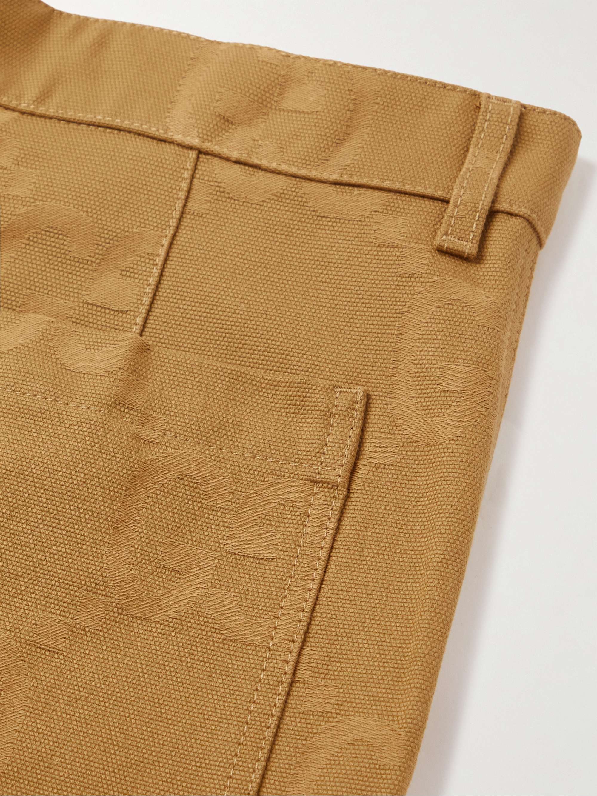 GUCCI Straight-Leg Cotton-Jacquard Trousers