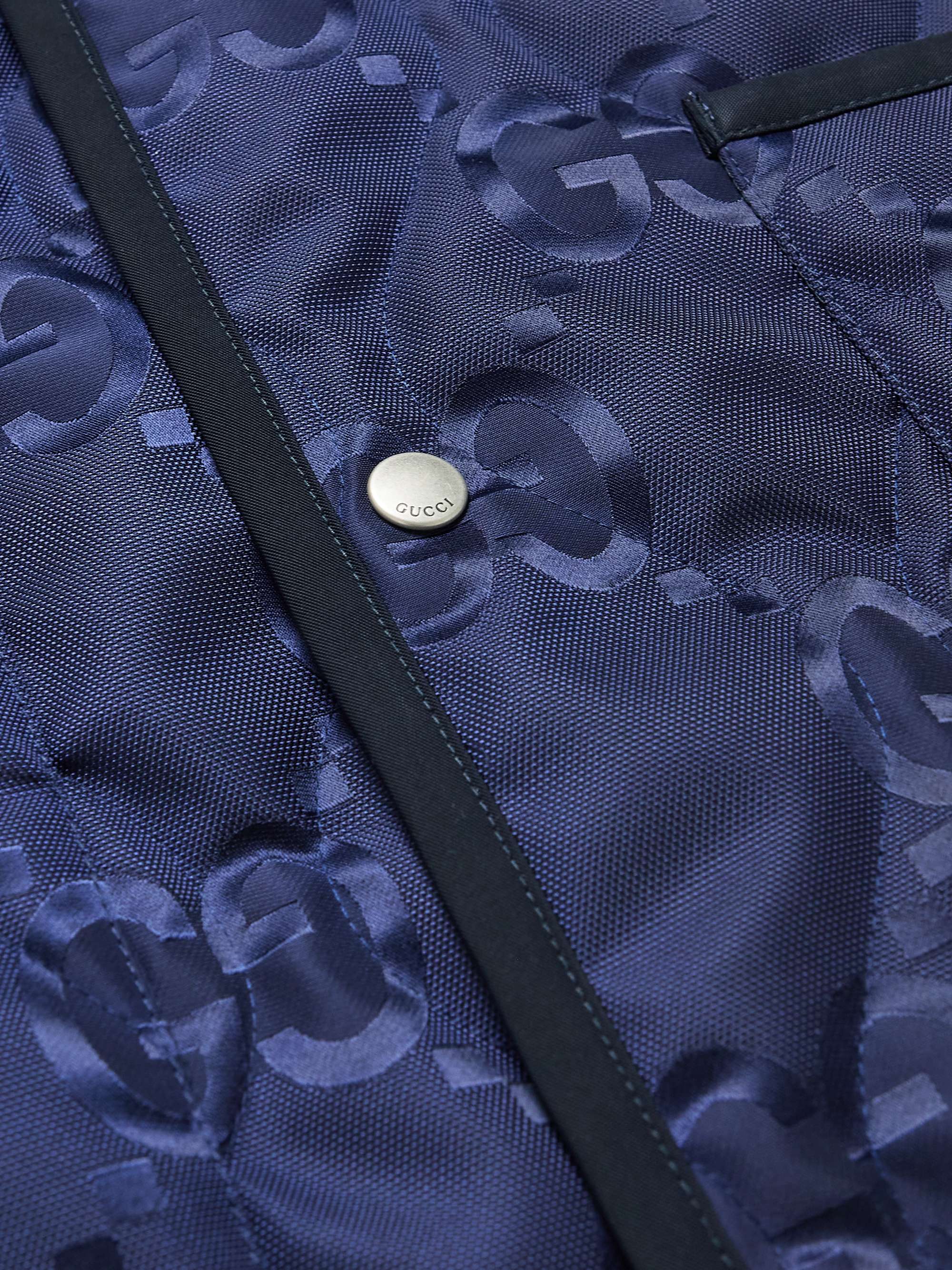 GUCCI Corduroy-Trimmed Padded Logo-Jacquard Shell Jacket