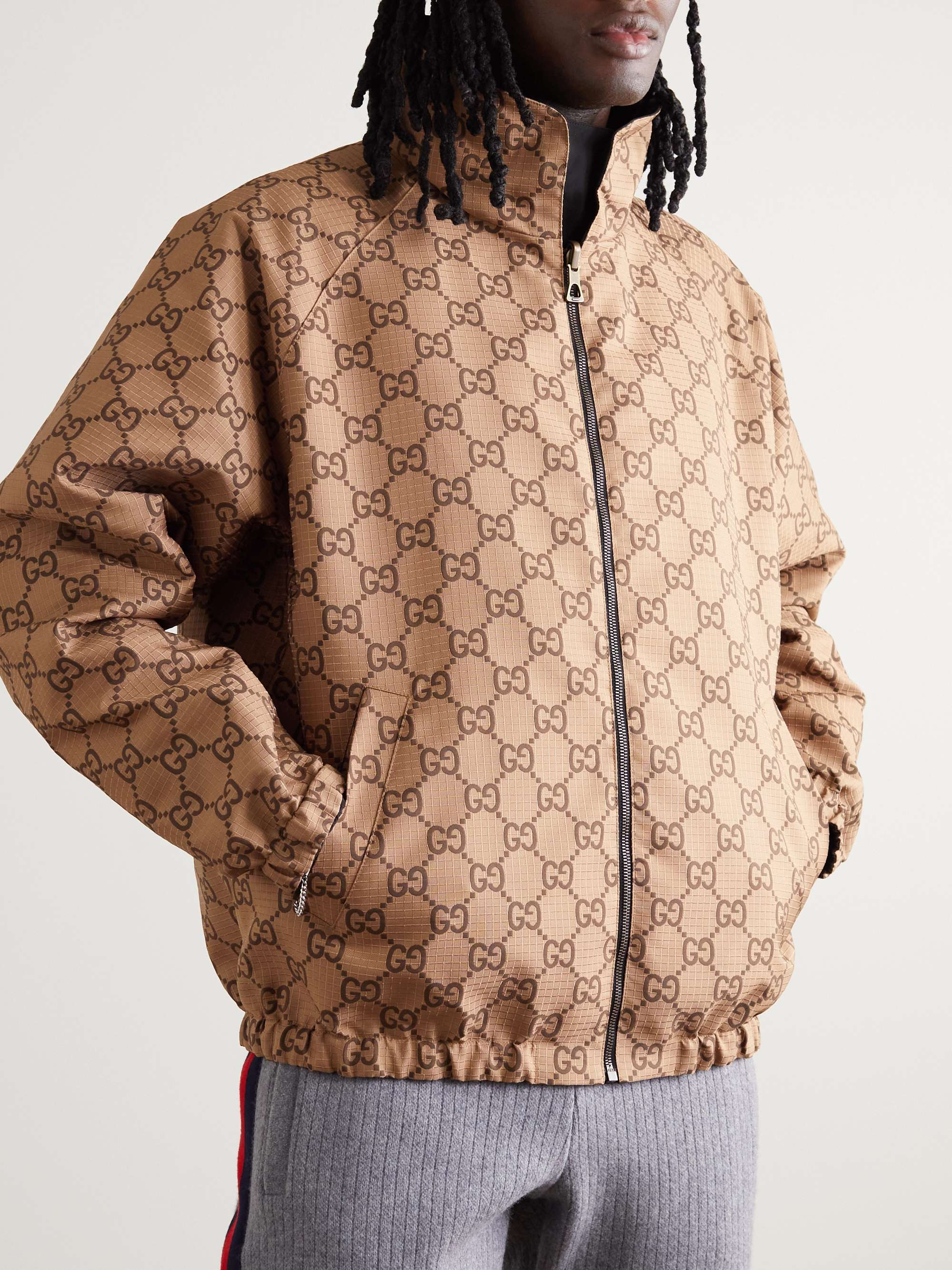 GUCCI Reversible Monogrammed Shell Hooded Jacket