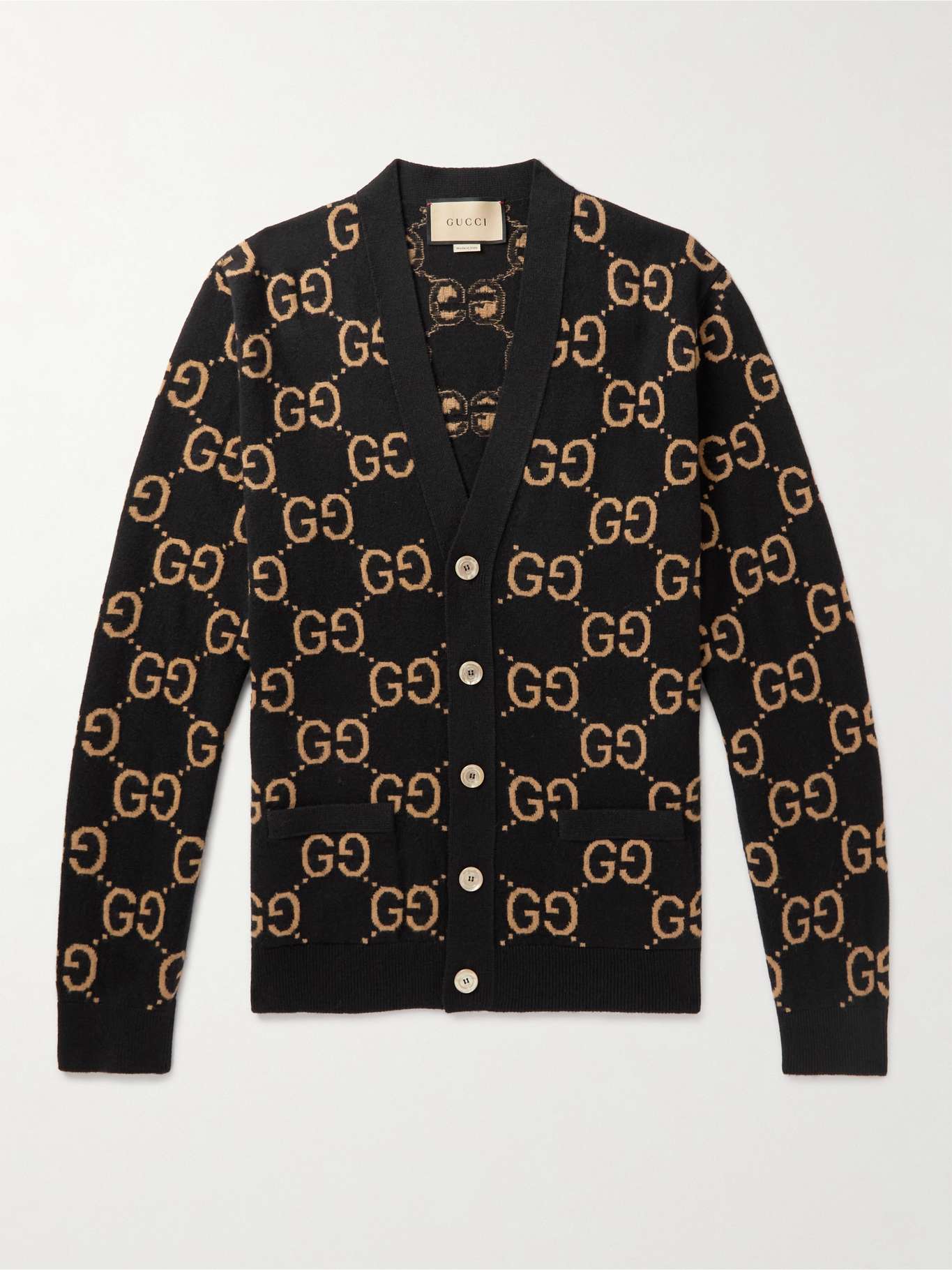 GUCCI Monogrammed Wool-Jacquard Cardigan for Men | MR PORTER