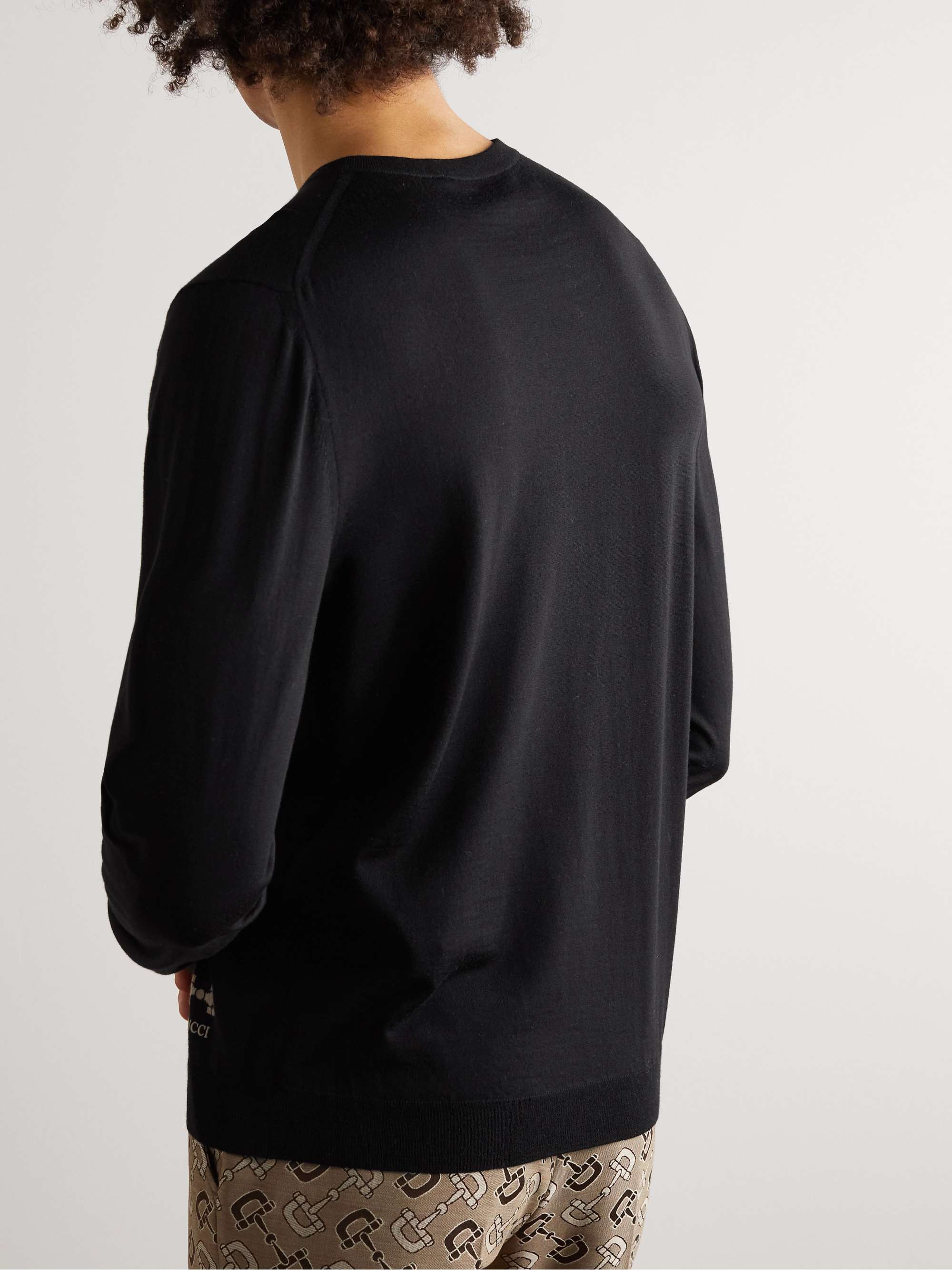 GUCCI Logo-Embroidered Wool Sweater