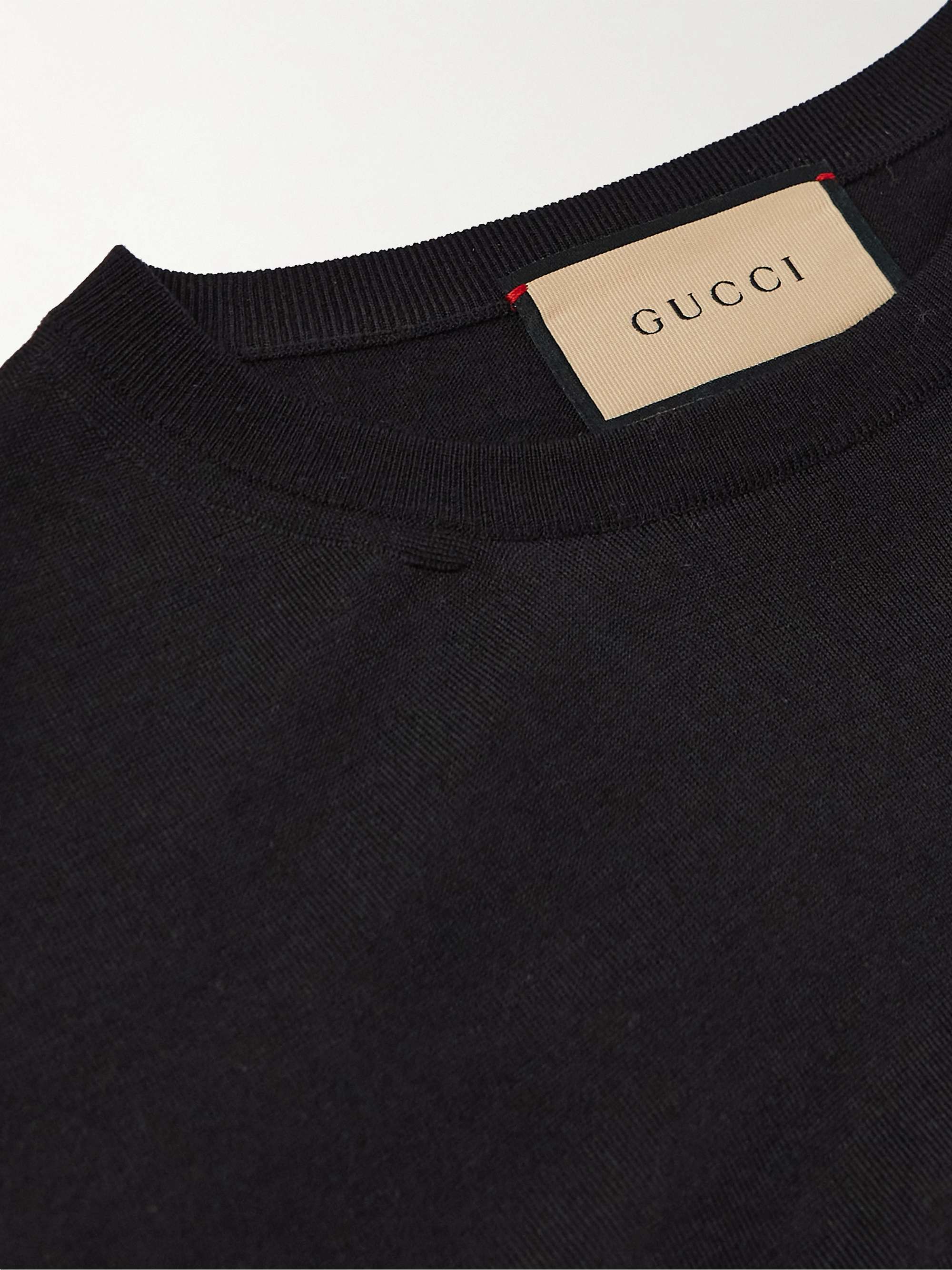 GUCCI Logo-Embroidered Wool Sweater
