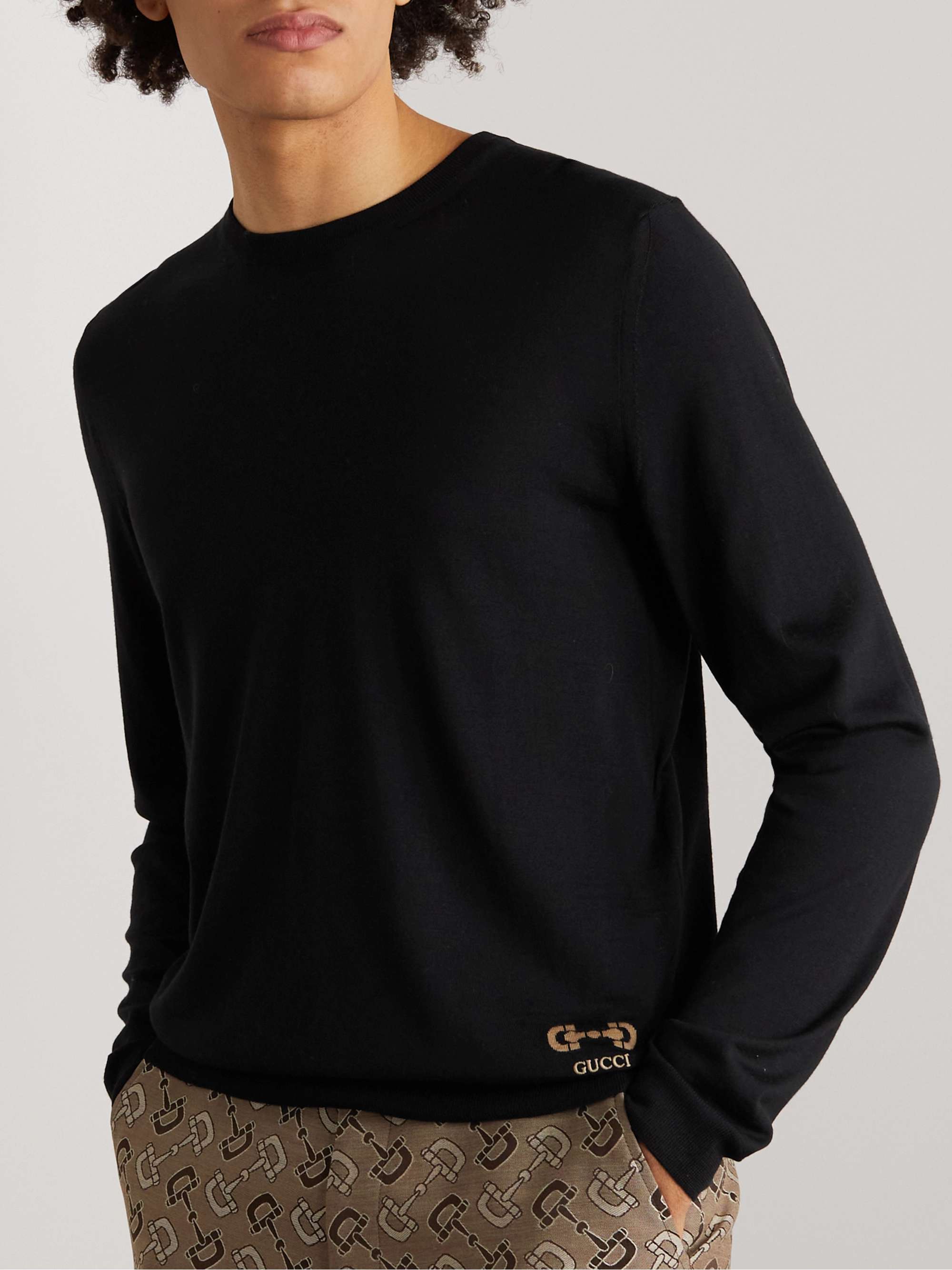 GUCCI Logo-Embroidered Wool Sweater