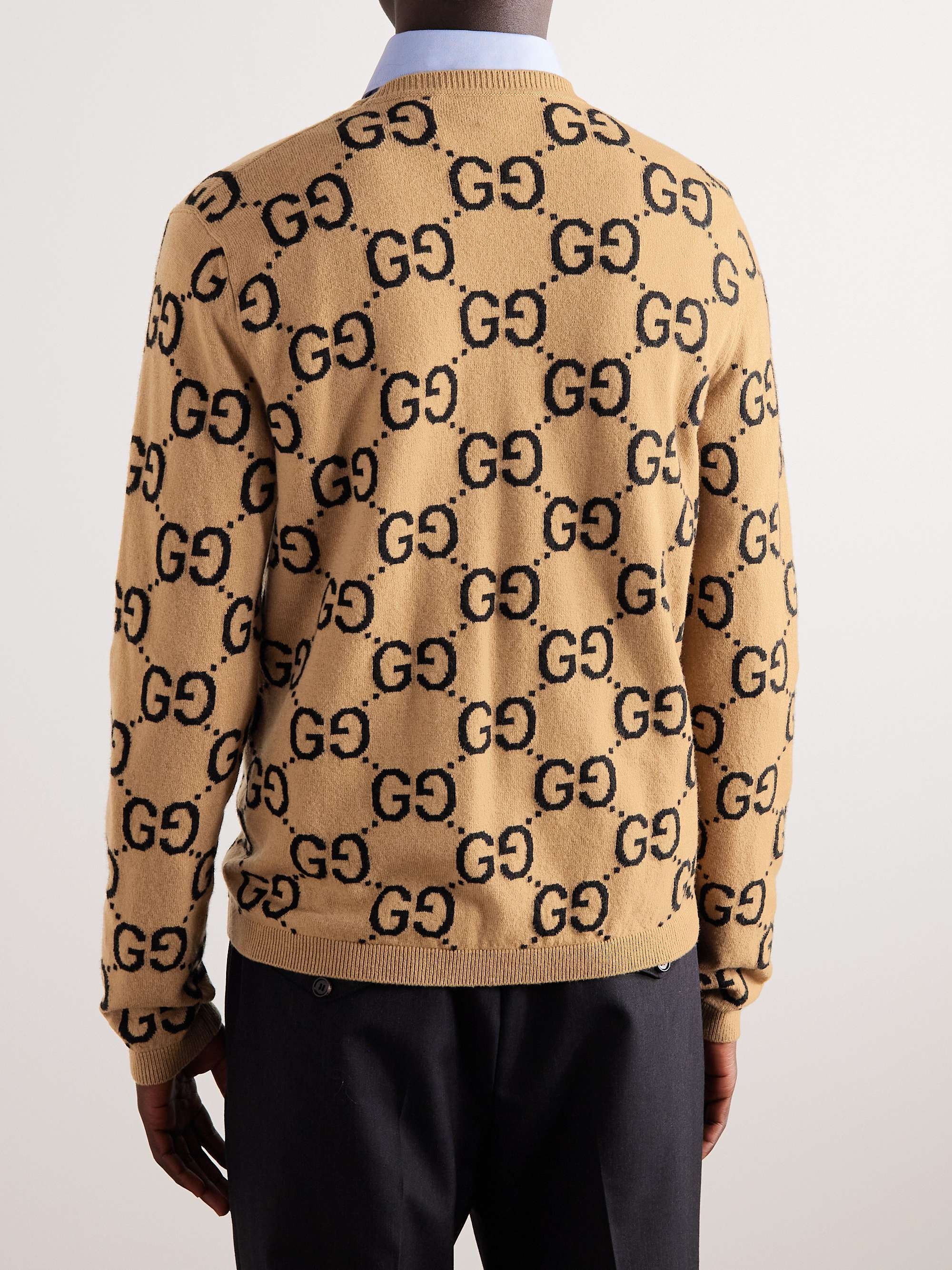 GUCCI Logo-Jacquard Wool Sweater